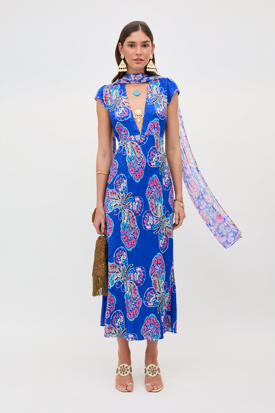 Amy - Butterfly Bloom Jacquard Blue