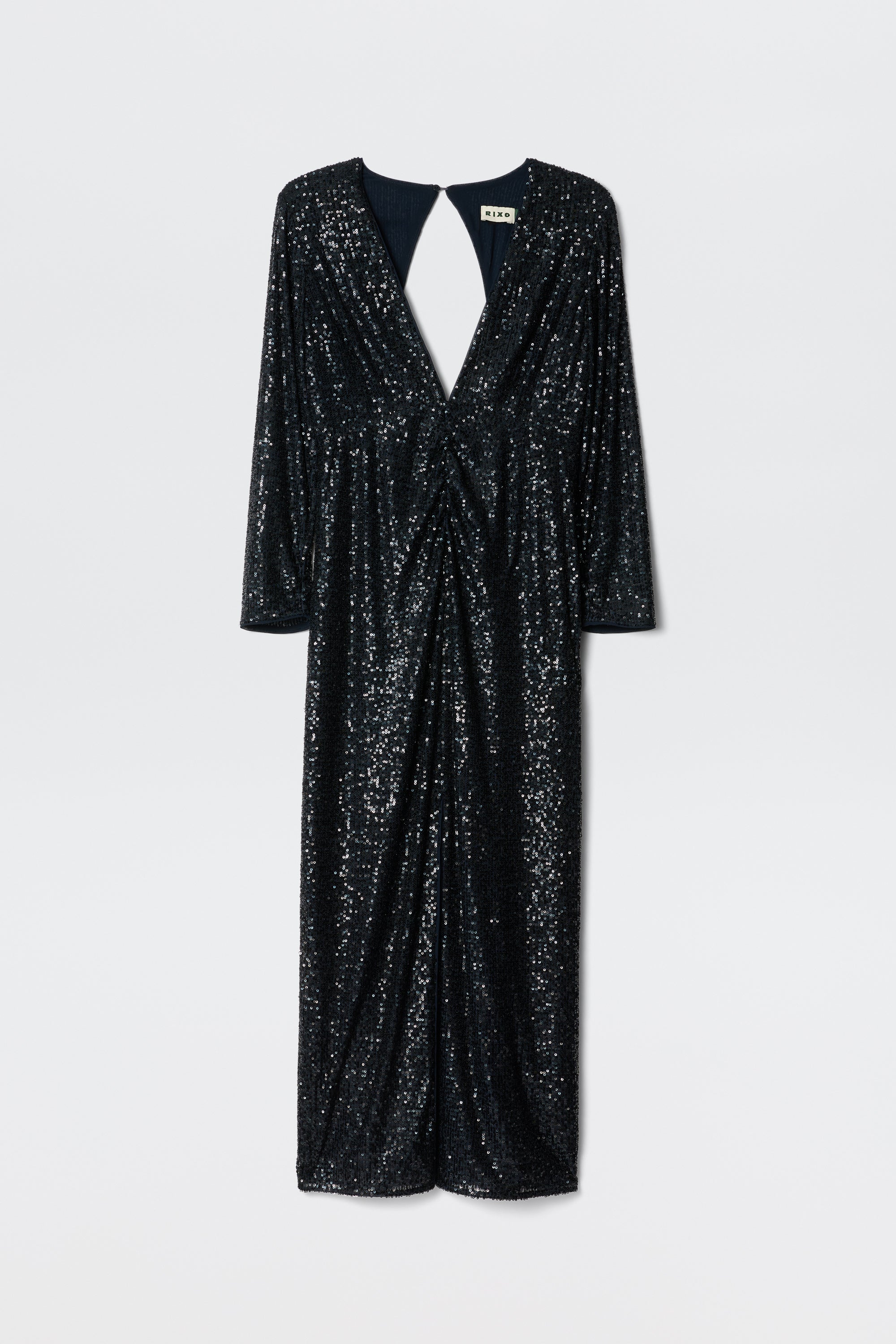 Lorenzo Dress in Embellishment Navy | RIXO