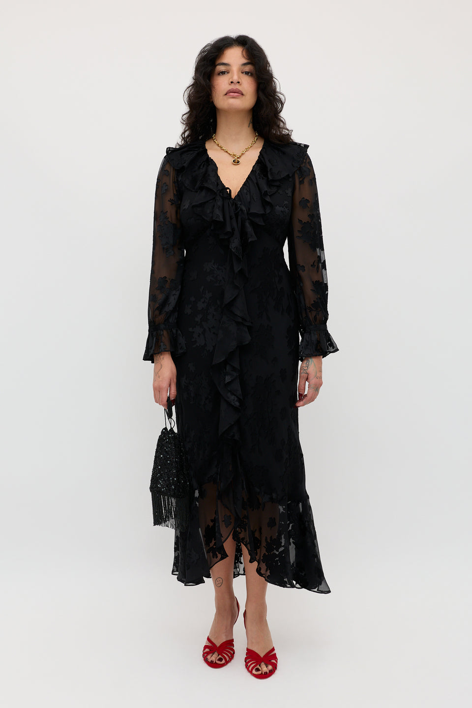 Gracye - Bouquet Devoré Black