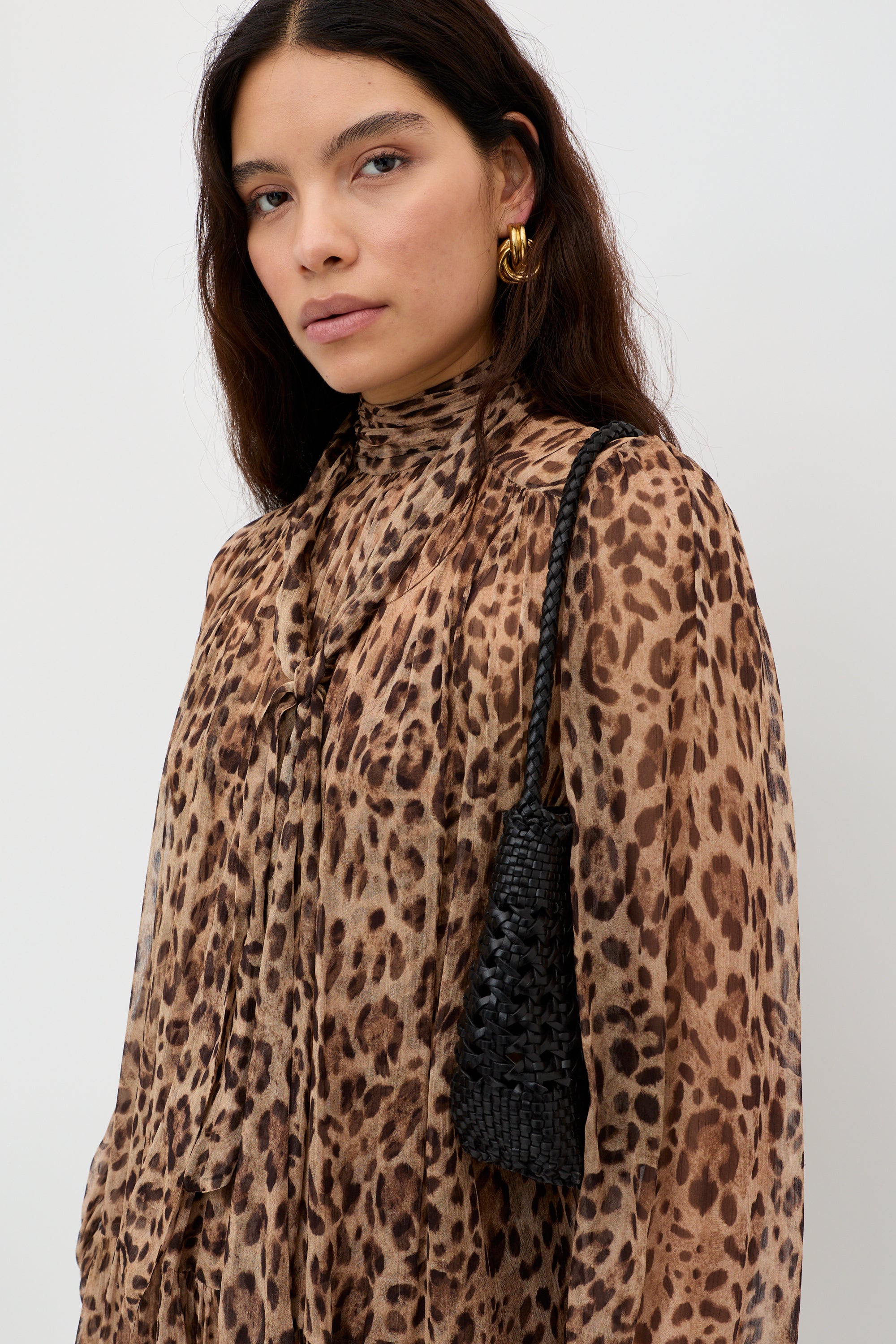 Anaya Mini Dress in Mila Leopard Brown