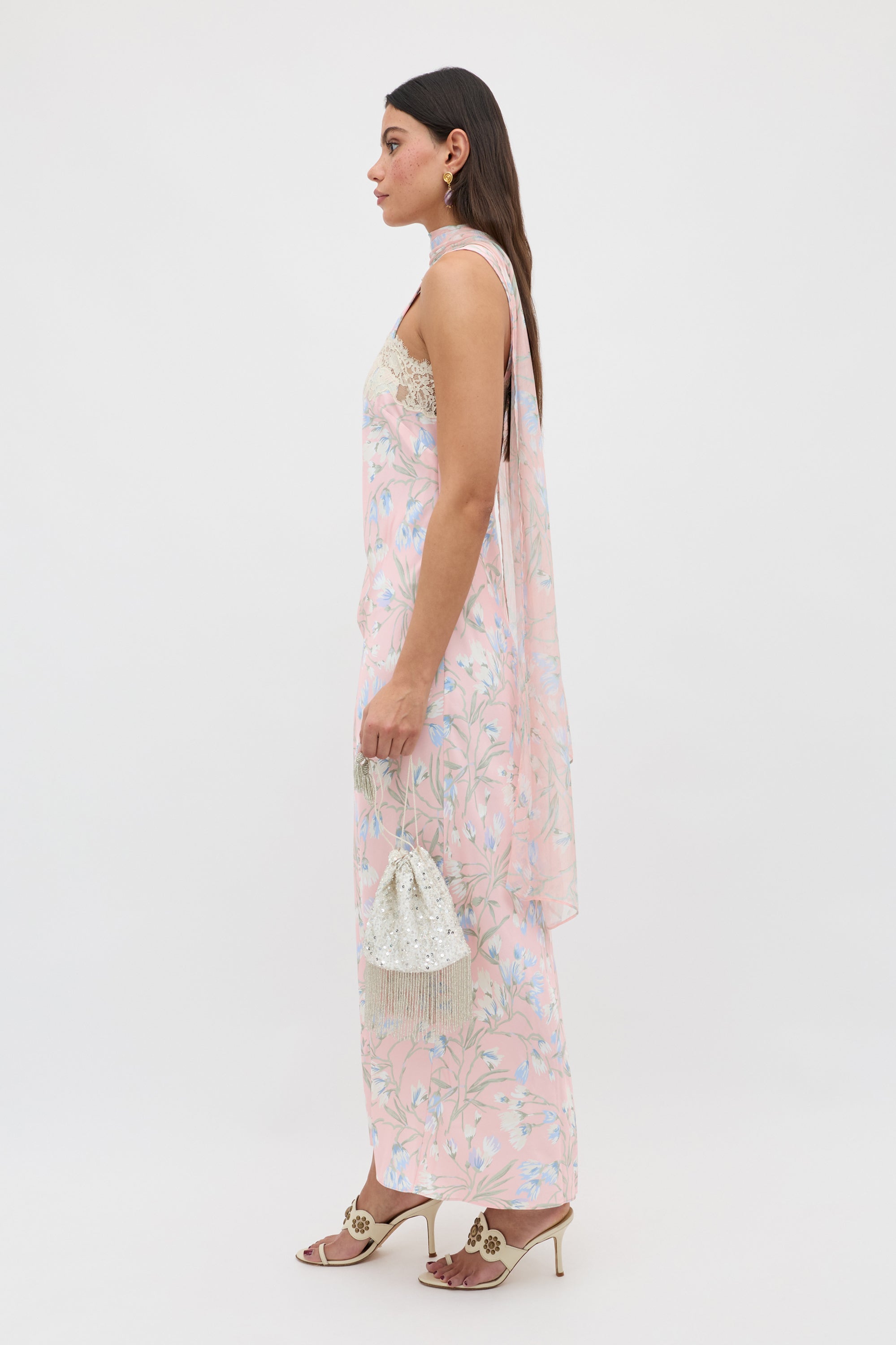 watercolour maxi dress Rosamarie