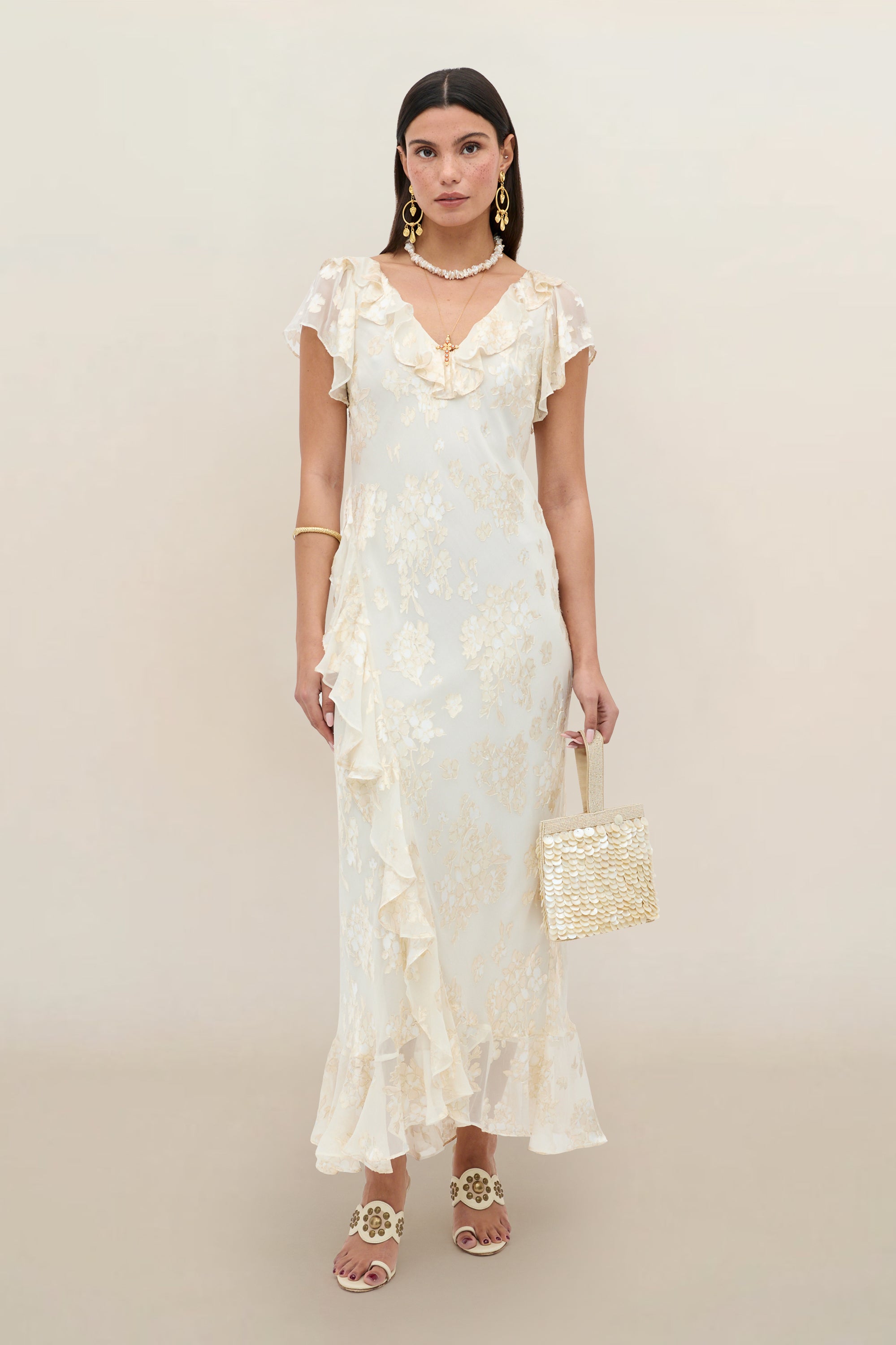 cream meadow cutwork dress reviews Meadows Maxi Dress Cream