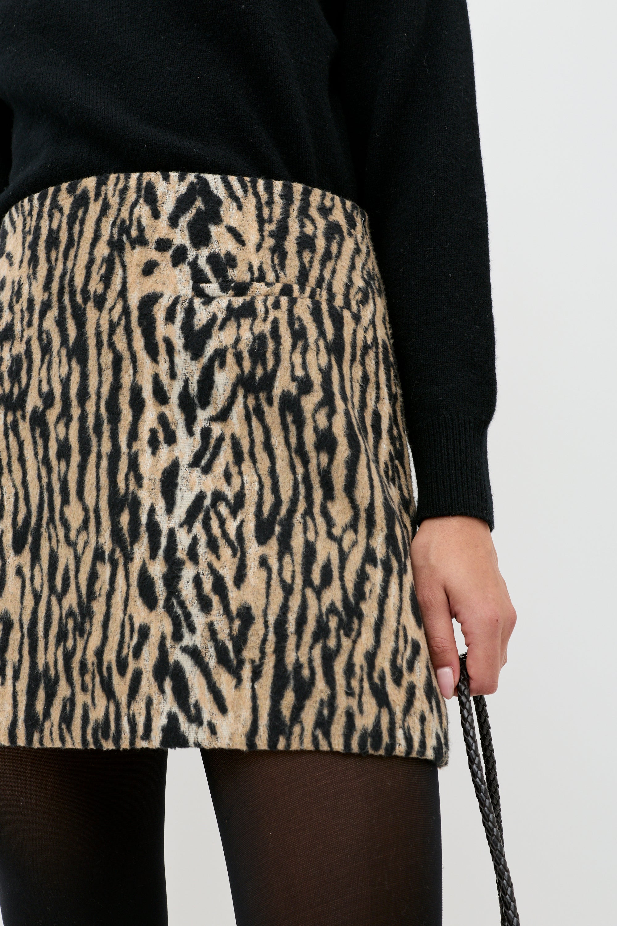 Mariah Leopard Mini Skirt in Bohemia Leopard Brown | RIXO USA ⋆
