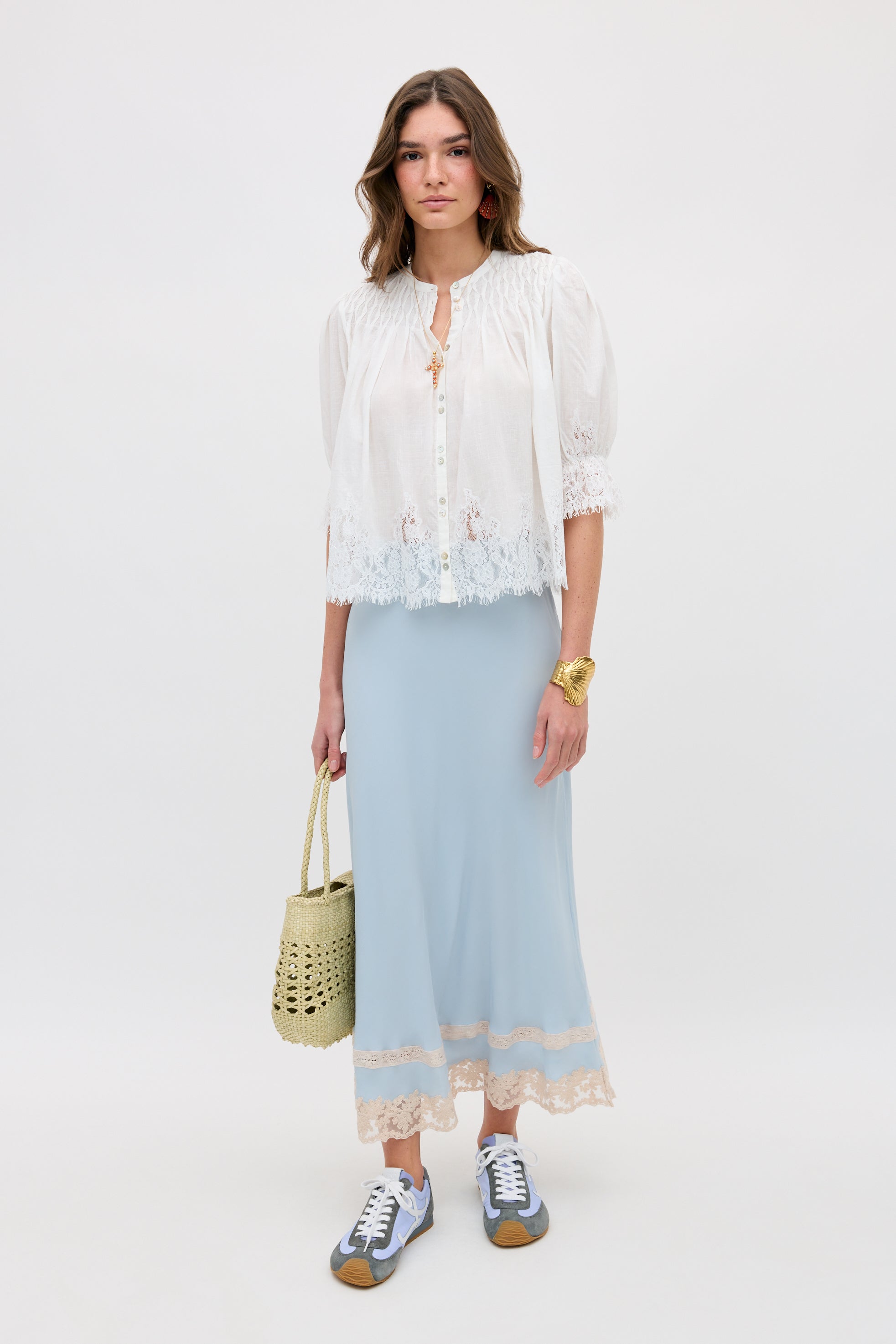 Costanza Midi Skirt in Bluebell | RIXO USA ⋆