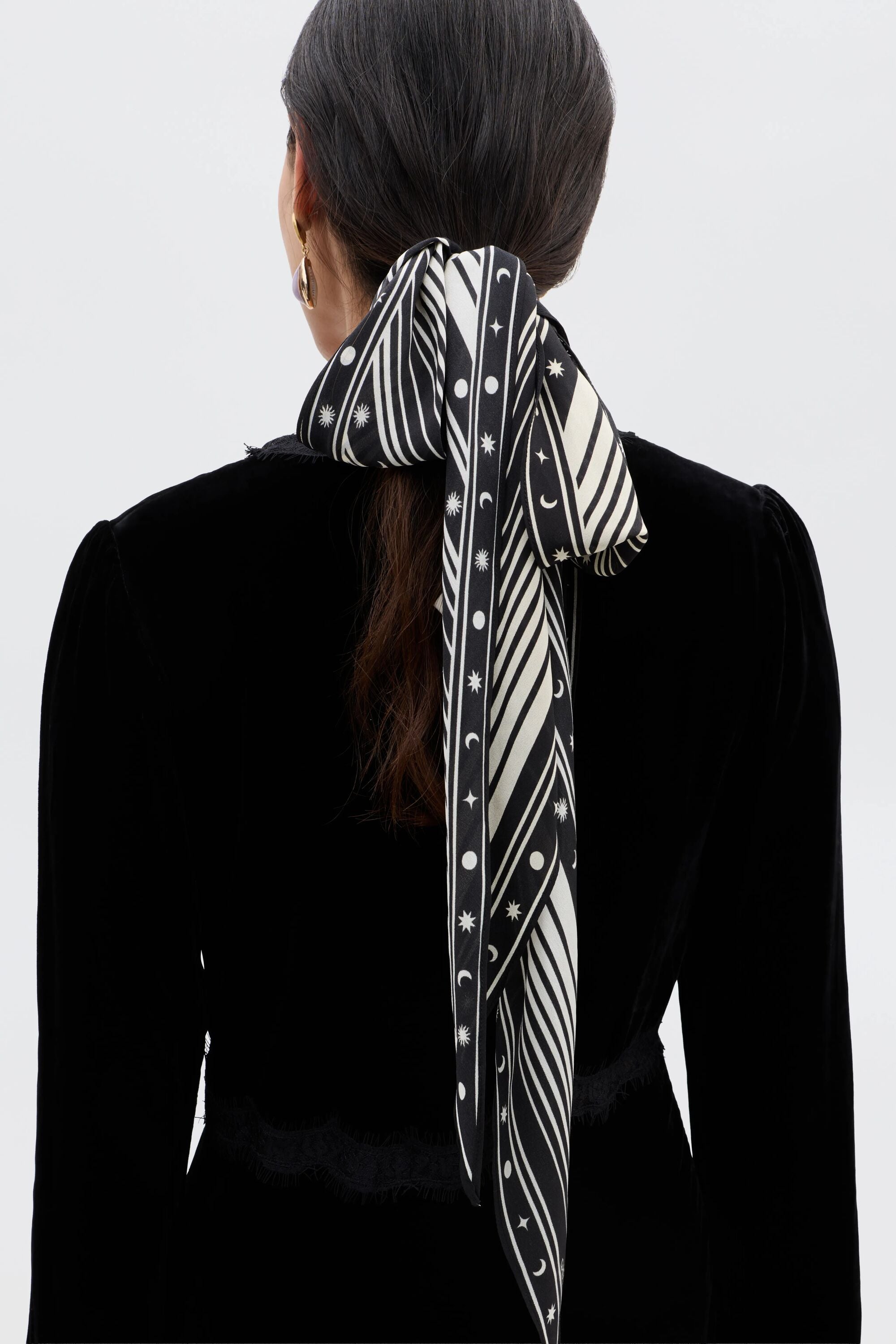 Nara Silk Scarf in Starstruck Black | RIXO USA ⋆