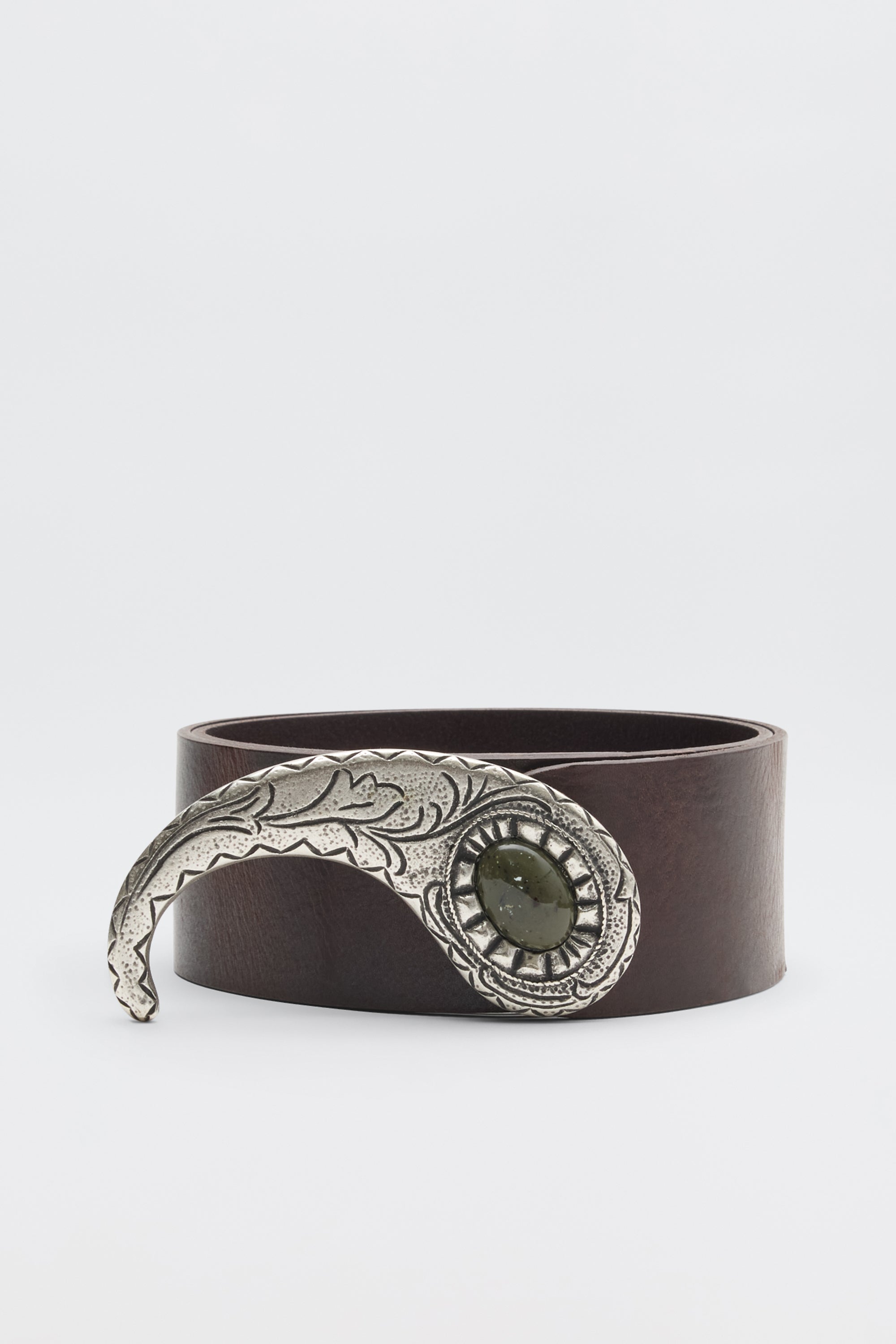 Daniella Leather Belt in Dark Brown | RIXO USA ⋆