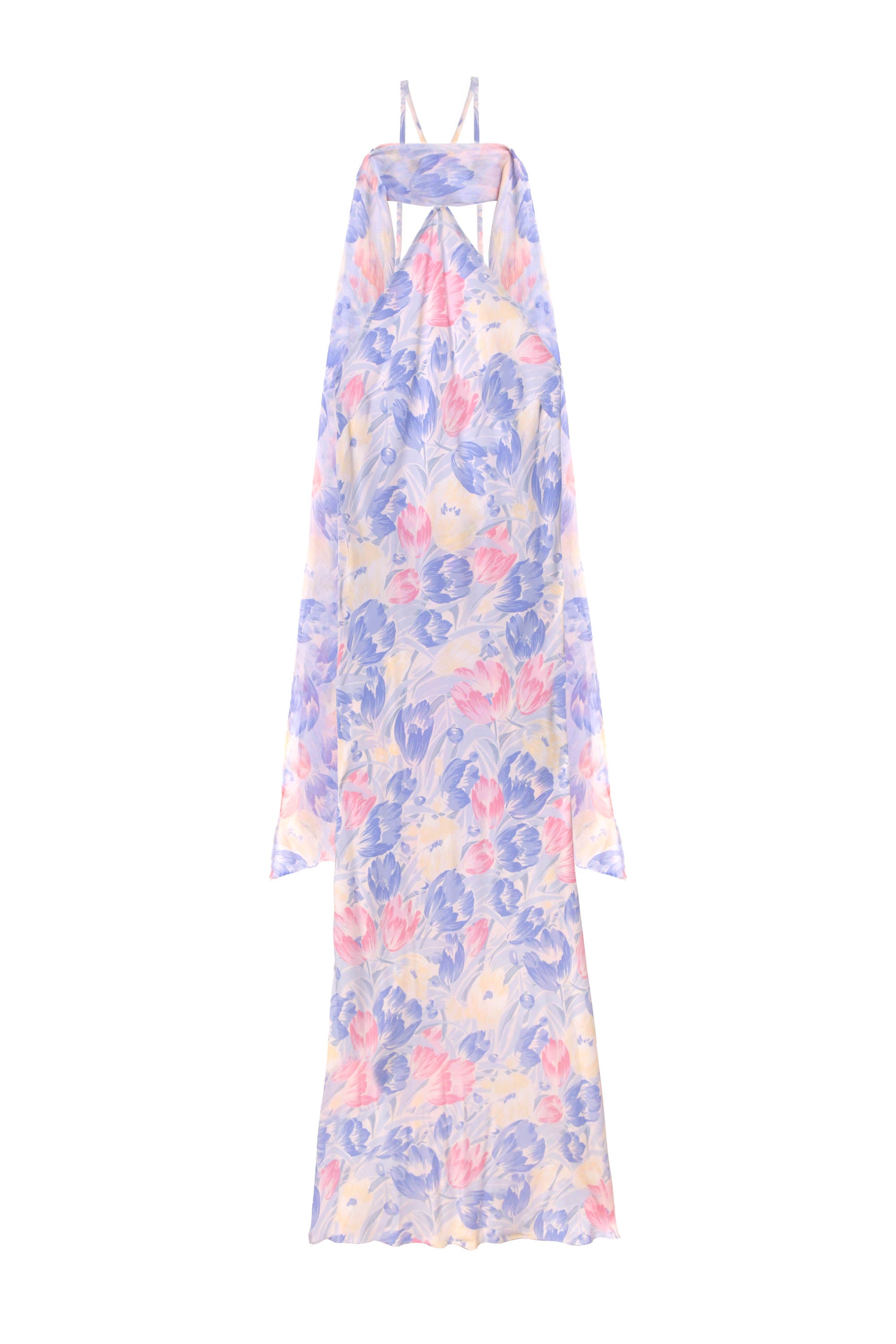 Hayley Midi Dress in Tulip Fields Blue