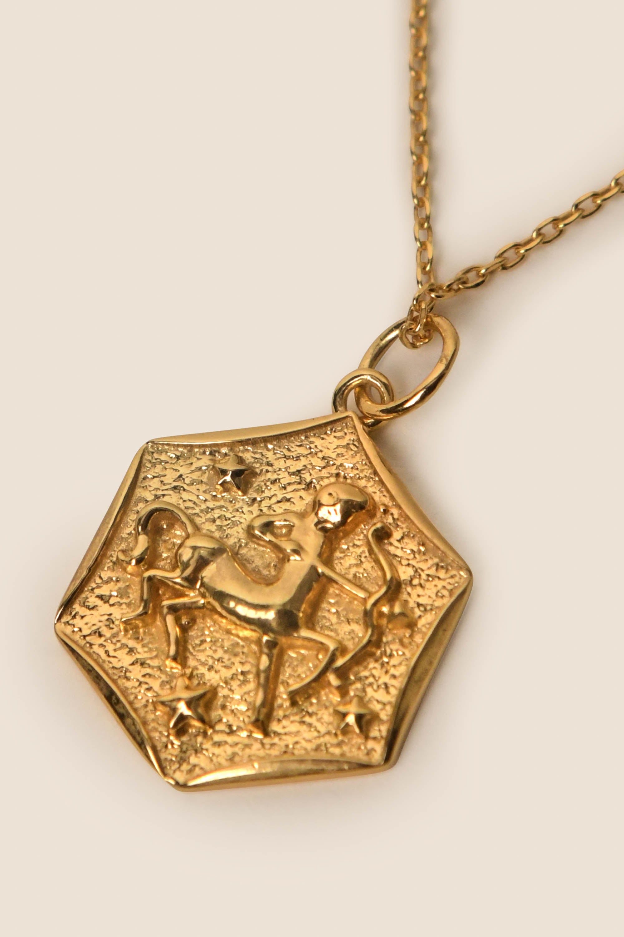 Zodiac Necklace in Gold Sagittarius | RIXO USA ⋆