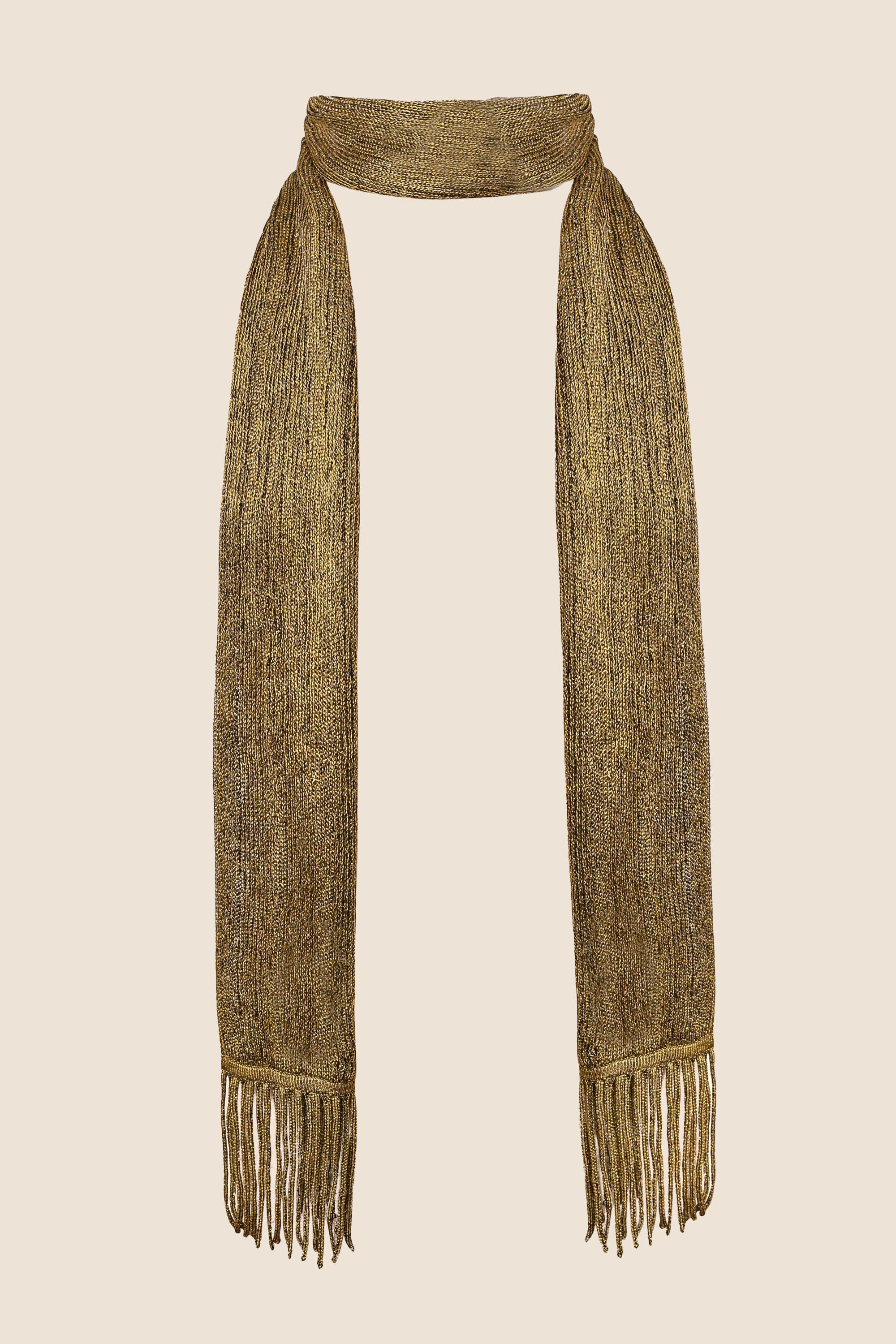 Channing Metallic Scarf in Gold | RIXO USA ⋆ display picture 2