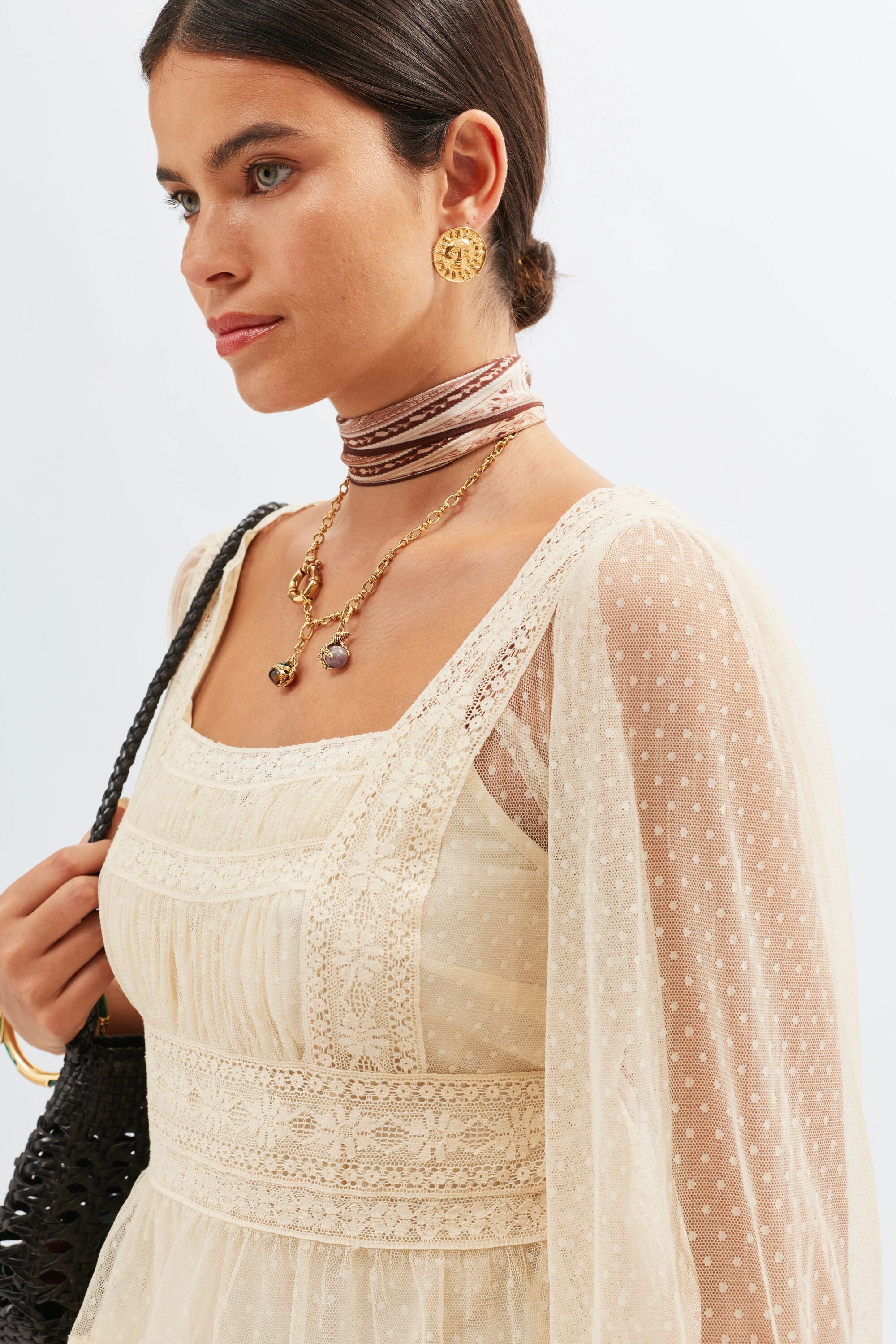 Tyla Tulle Top in Vintage Cream | RIXO USA ⋆