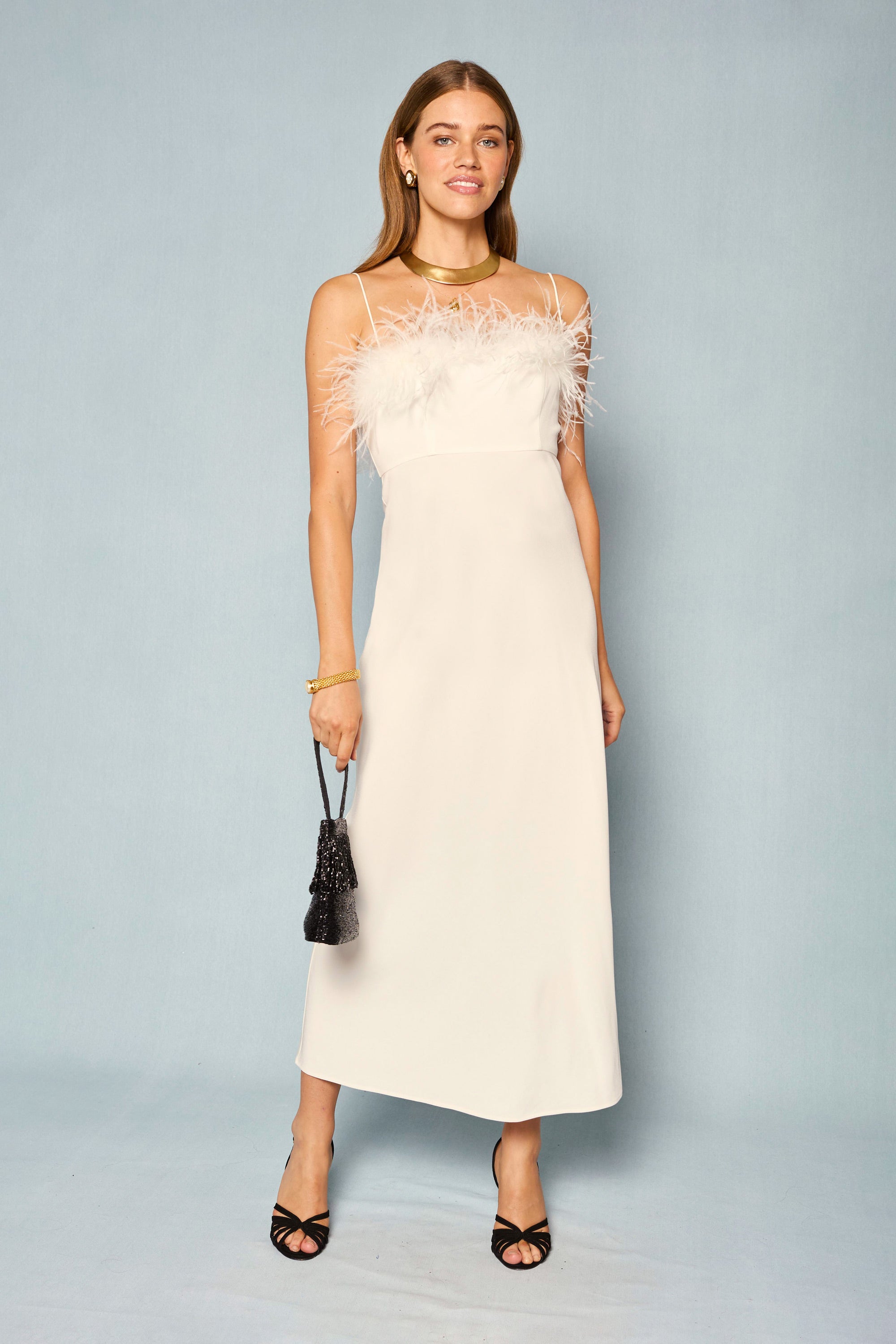 rixo white dress Cady Embroidered Cotton Midi in Spring Rose Embroidery Cream The long sleeves carry a subtle billowing effect thats rooted in the seventies but feels entirely contemporary Selene - Ivory