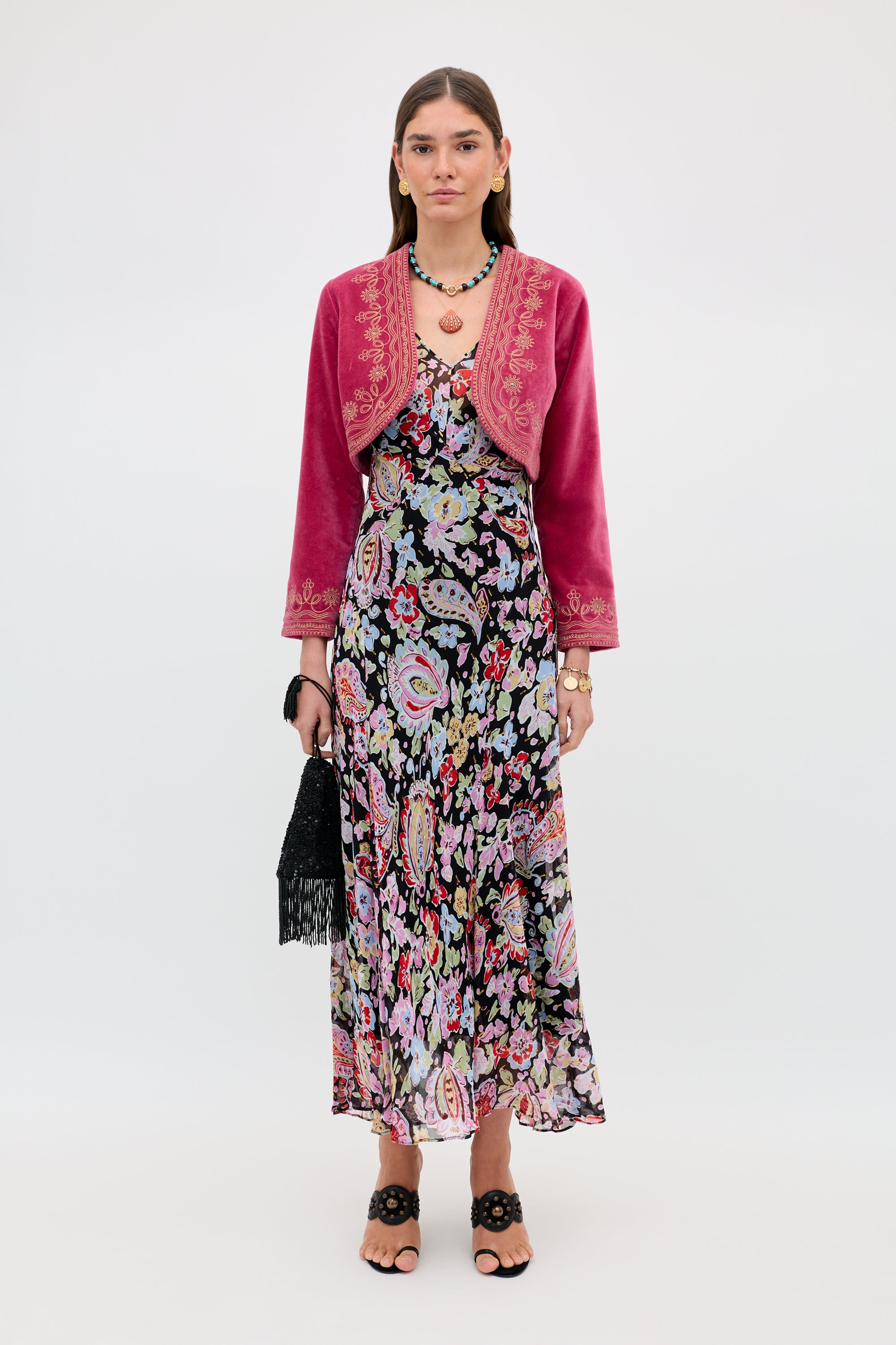 strapless open back dress Chanel Dress Black Pink WS4799 – NUIR VINTAGE