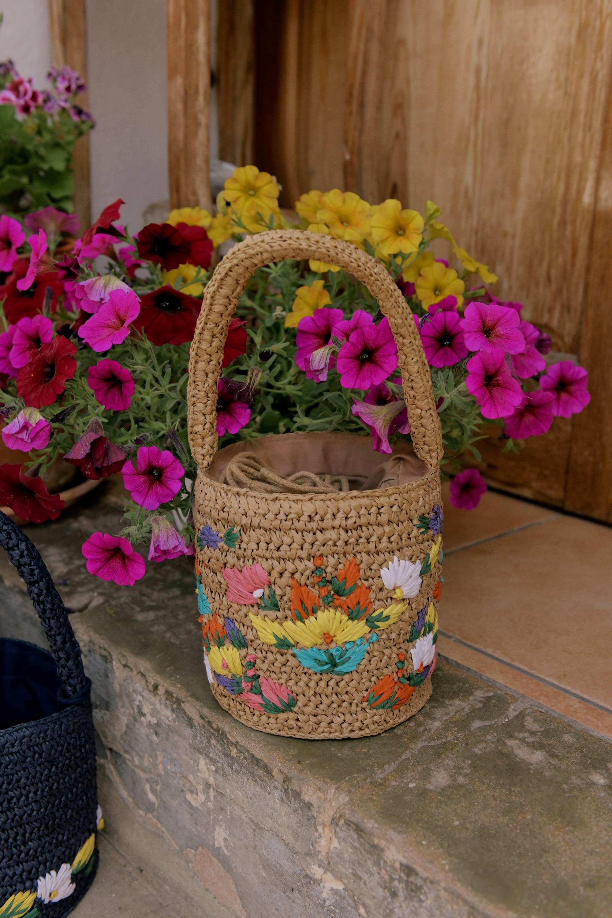 Cream Bucket Bag - Copperdot Leather Goods