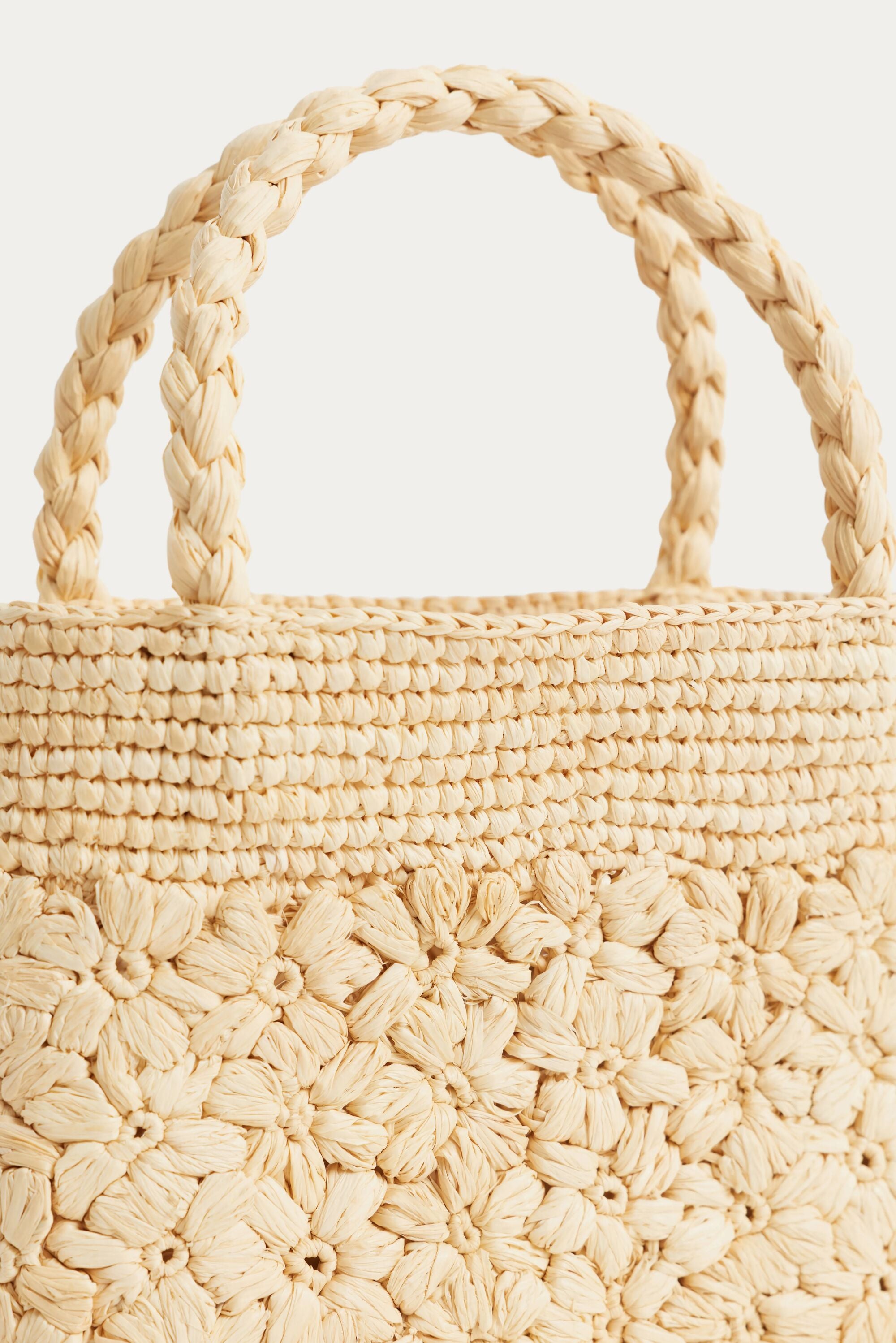 Milana Raffia Bag in Cream Natural - Main Image