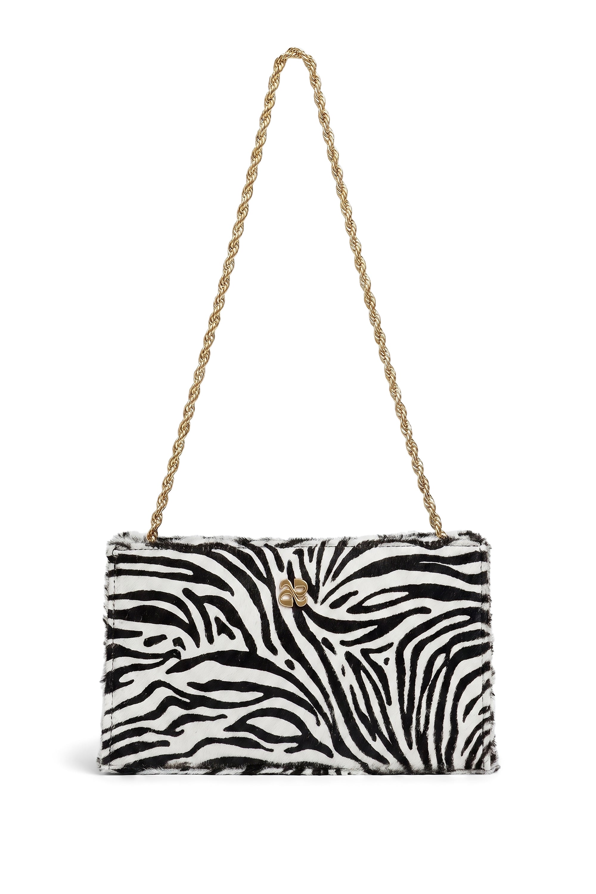 Kamila Leather Bag in Zebra Print Brown | RIXO USA ⋆