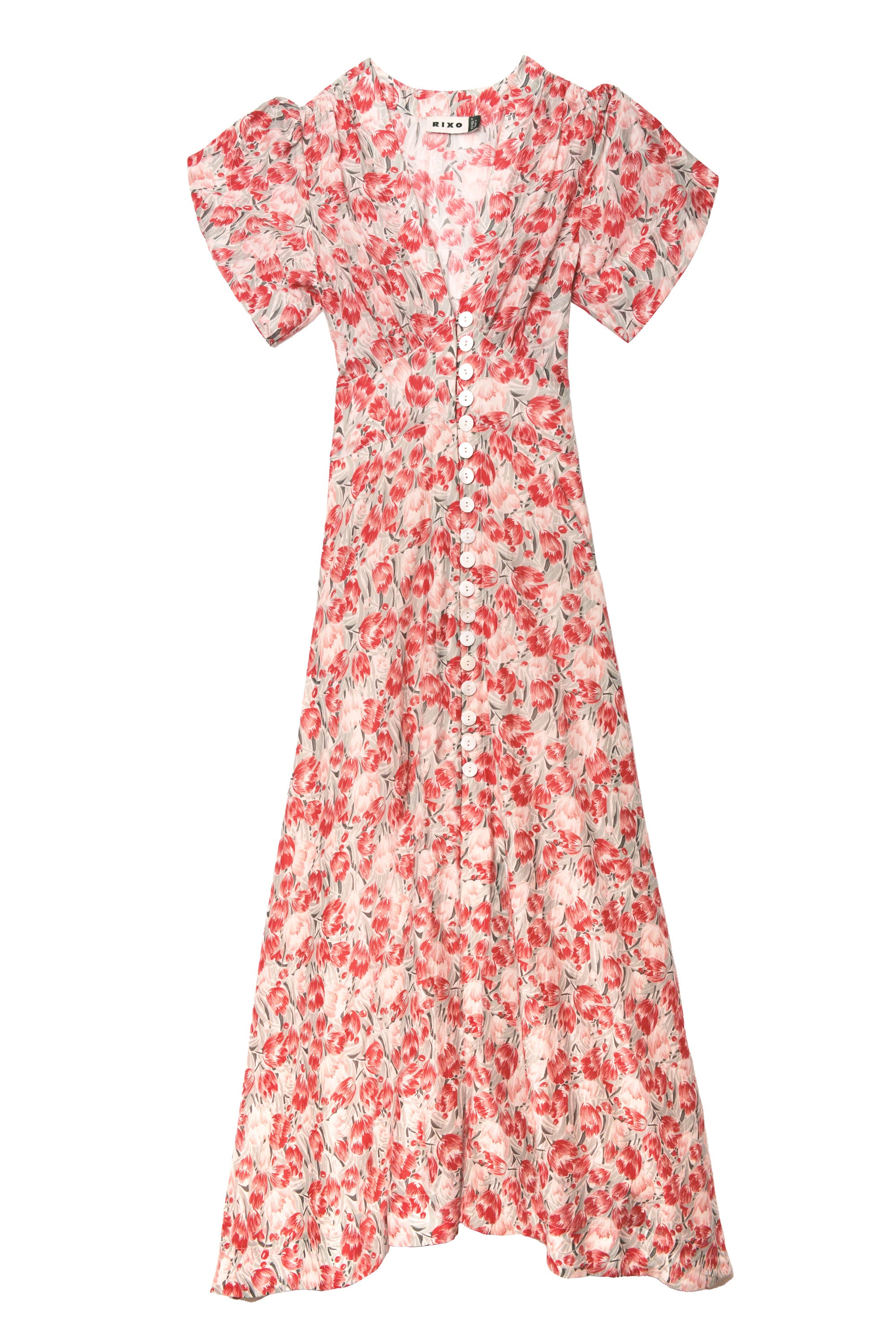 Novara Midi Dress in Tulip Fields Red | RIXO USA ⋆