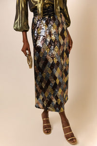 Thumbnail for Sequin Midi Skirt