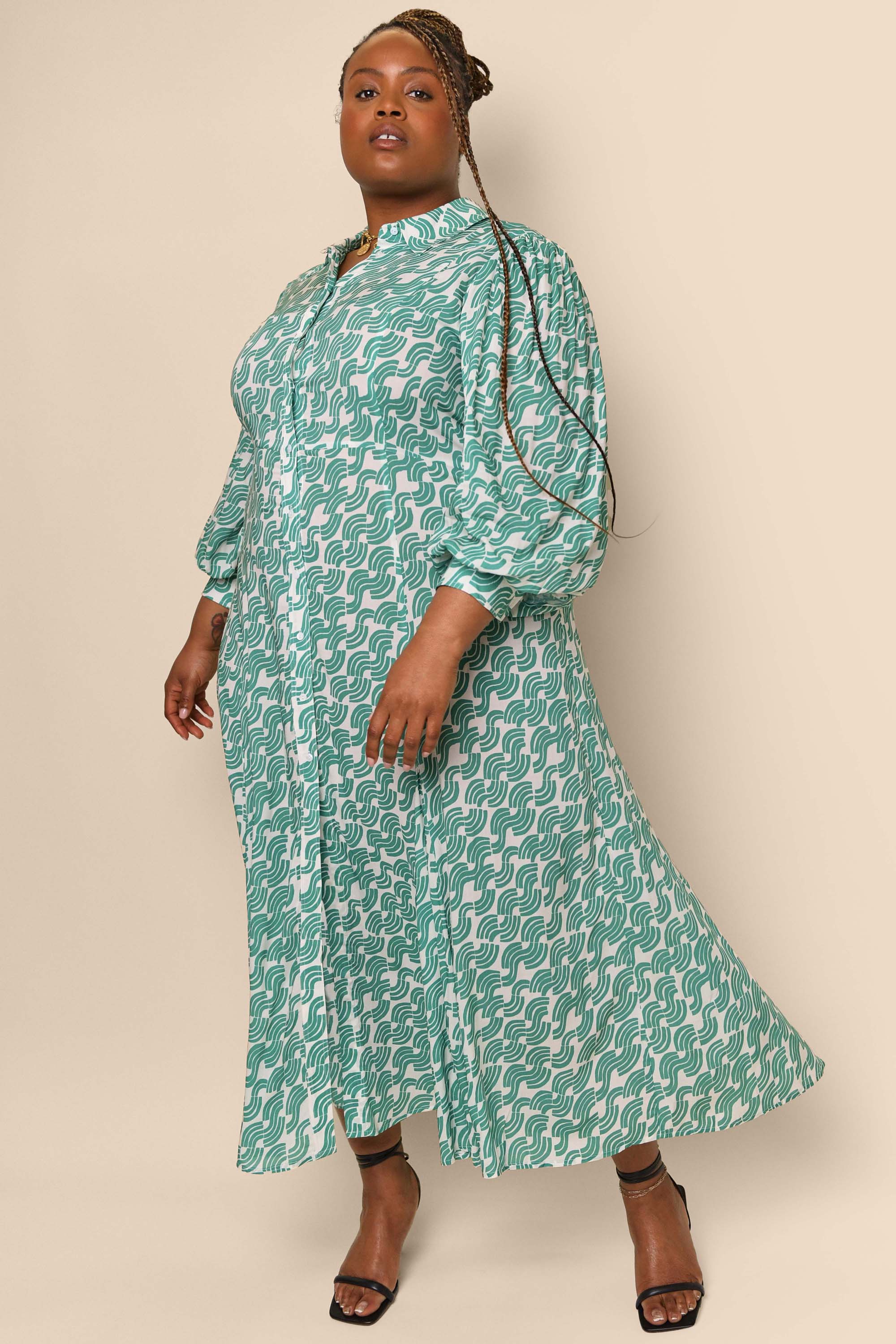 extended-sizing-capsule,Georgina Shirt Dress
