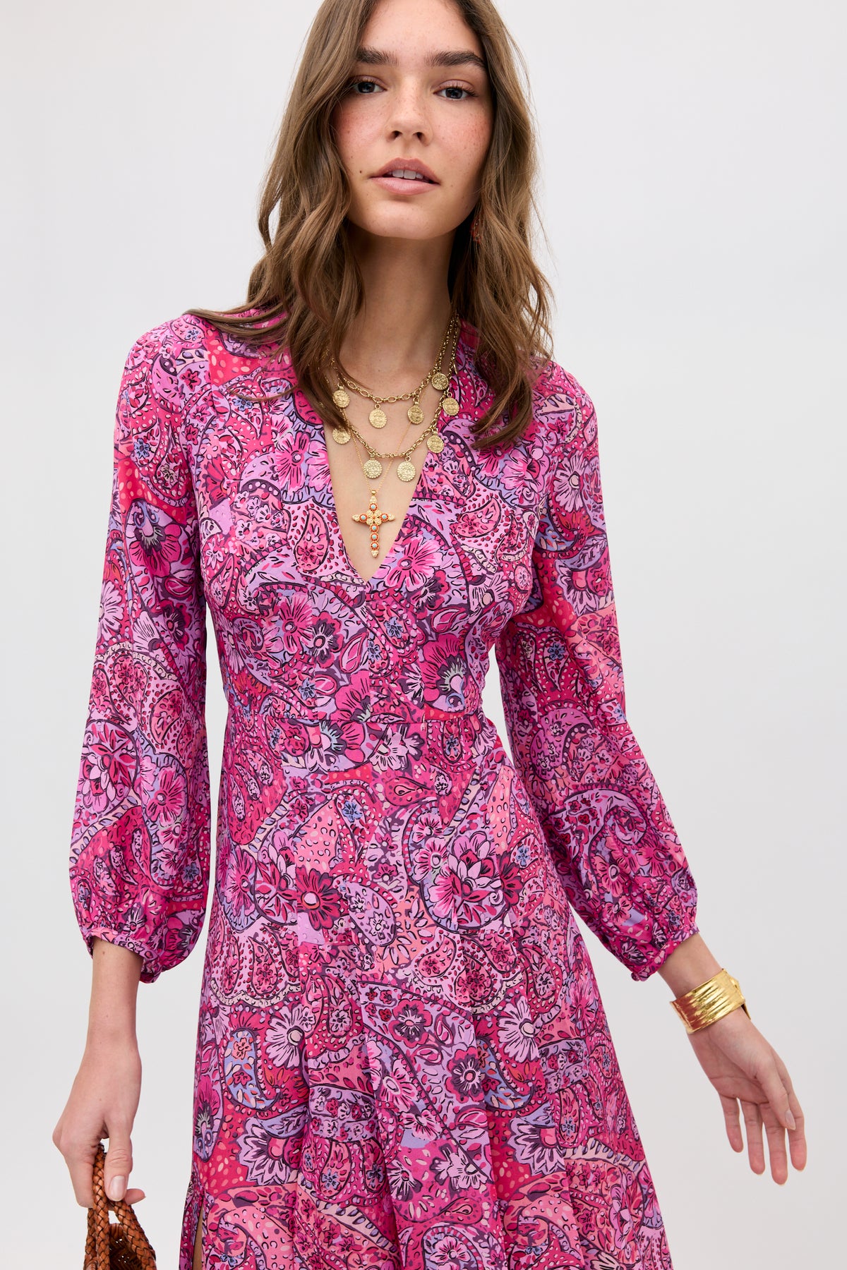 Camellia - Paisley Floral Red