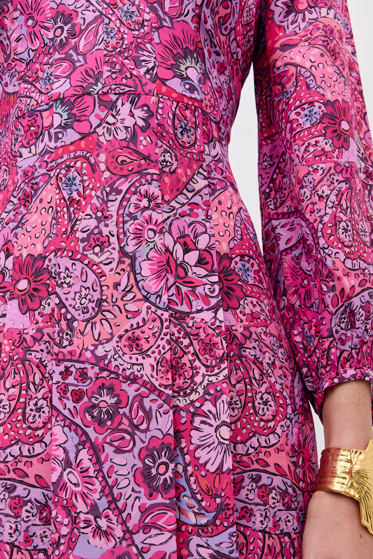 roksanda camellia midi dress Camellia Silk Midi Dress in Paisley Floral Red