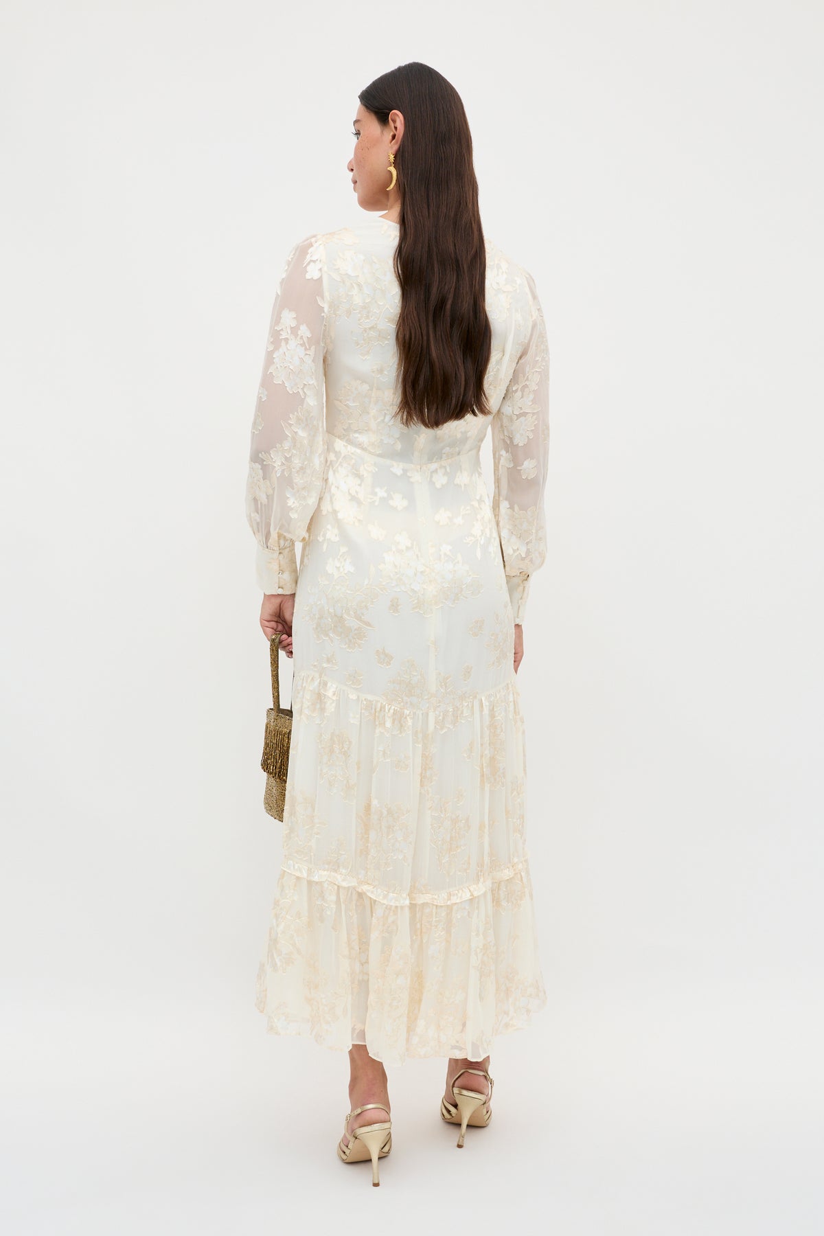 velvet long sleeve maxi dress in ivory Oh Polly Maxi Dress White Long Sleeve Velvet Long Sleeve Maxi Dress In Ivory Oh Polly