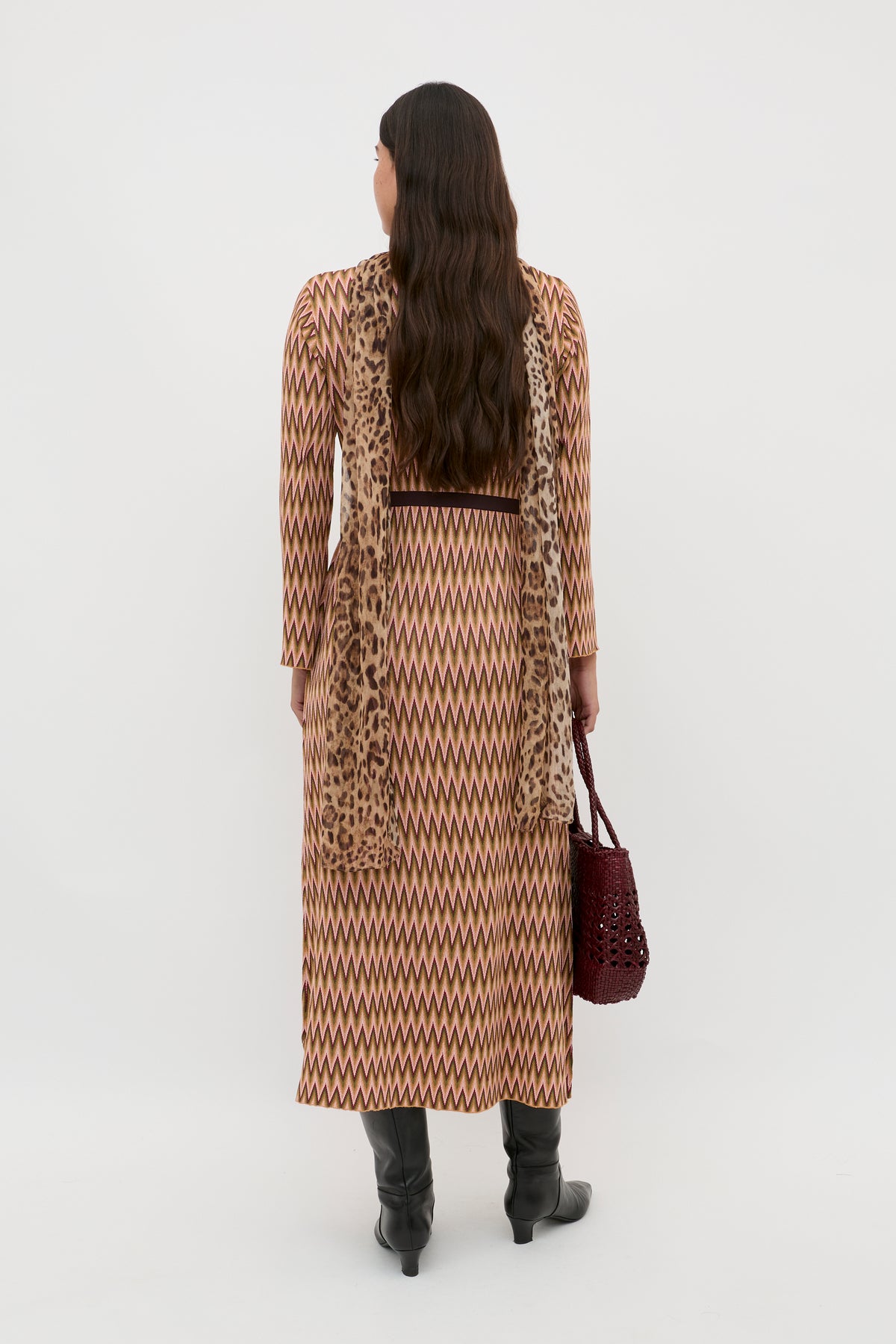 Pamela Knitted Dress in Maeve Jacquard Multi | RIXO USA Pamela Knitted Dress in Maeve Jacquard Multi | RIXO USA