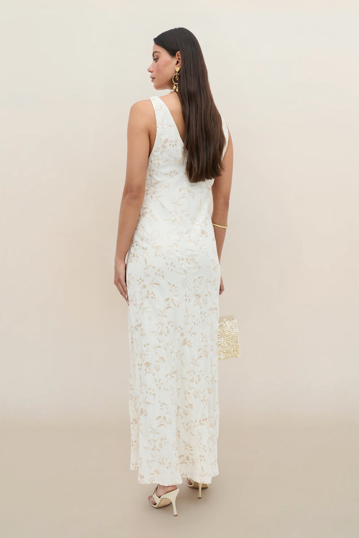 elegant dressy shrugs for dresses Embroidered Multicolor Floral Midi Dress main image 1