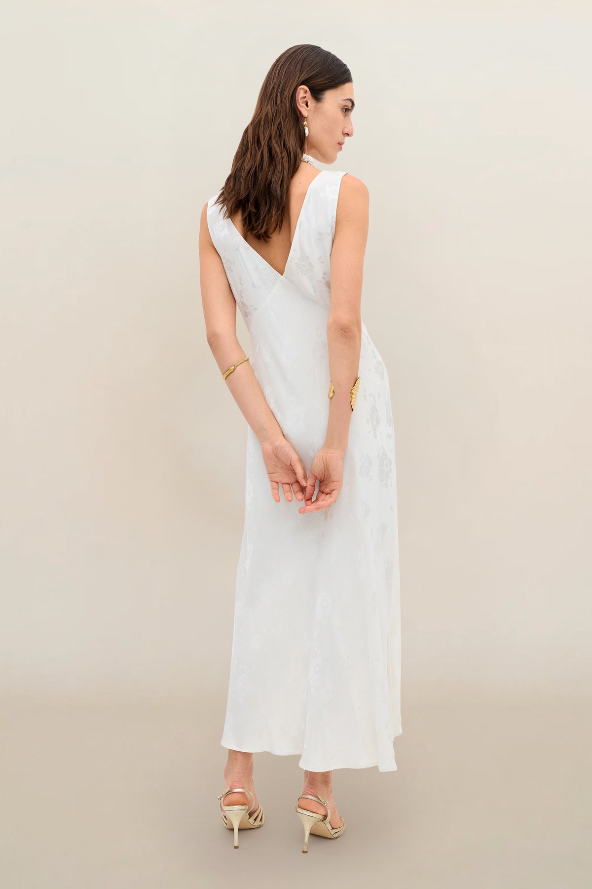 RIXO Bridal Sandrine Jacquard Midi - Ivory RIXO Bridal Sandrine Jacquard Midi - Ivory