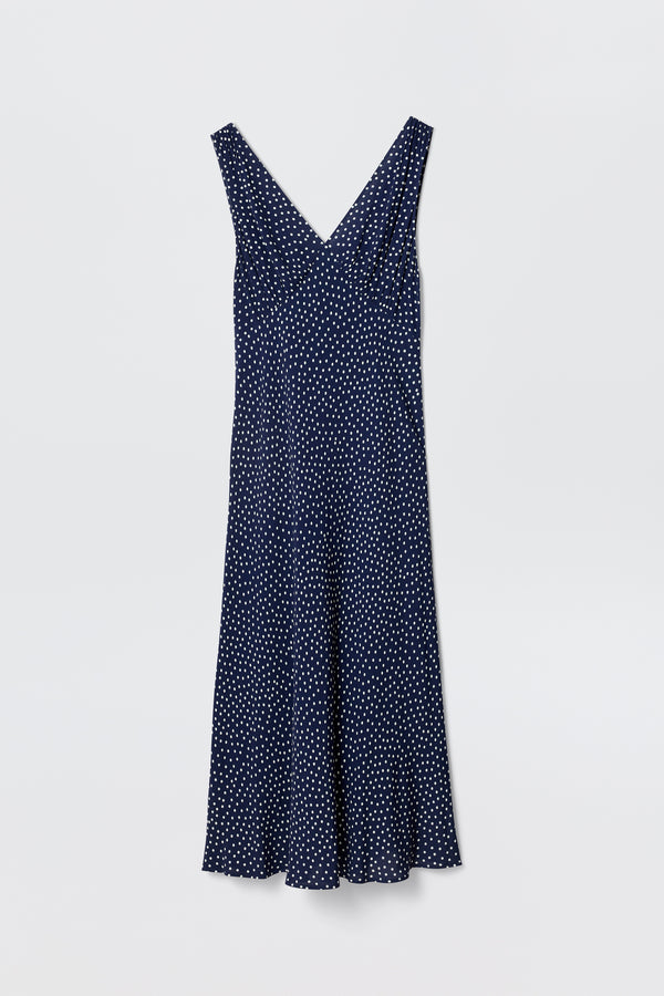 blue white dot dress 80s Sequin Dress | Yves Saint Laurent