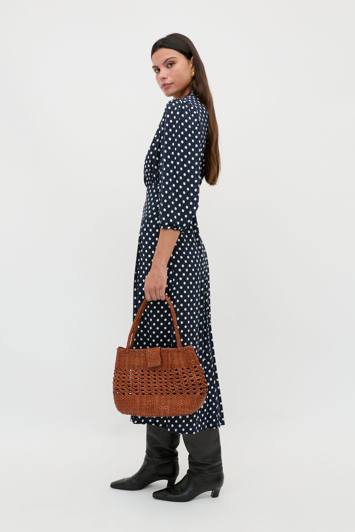 Izzy Shirt Dress in Runway Spot Navy | RIXO USA Izzy Shirt Dress in Runway Spot Navy | RIXO USA