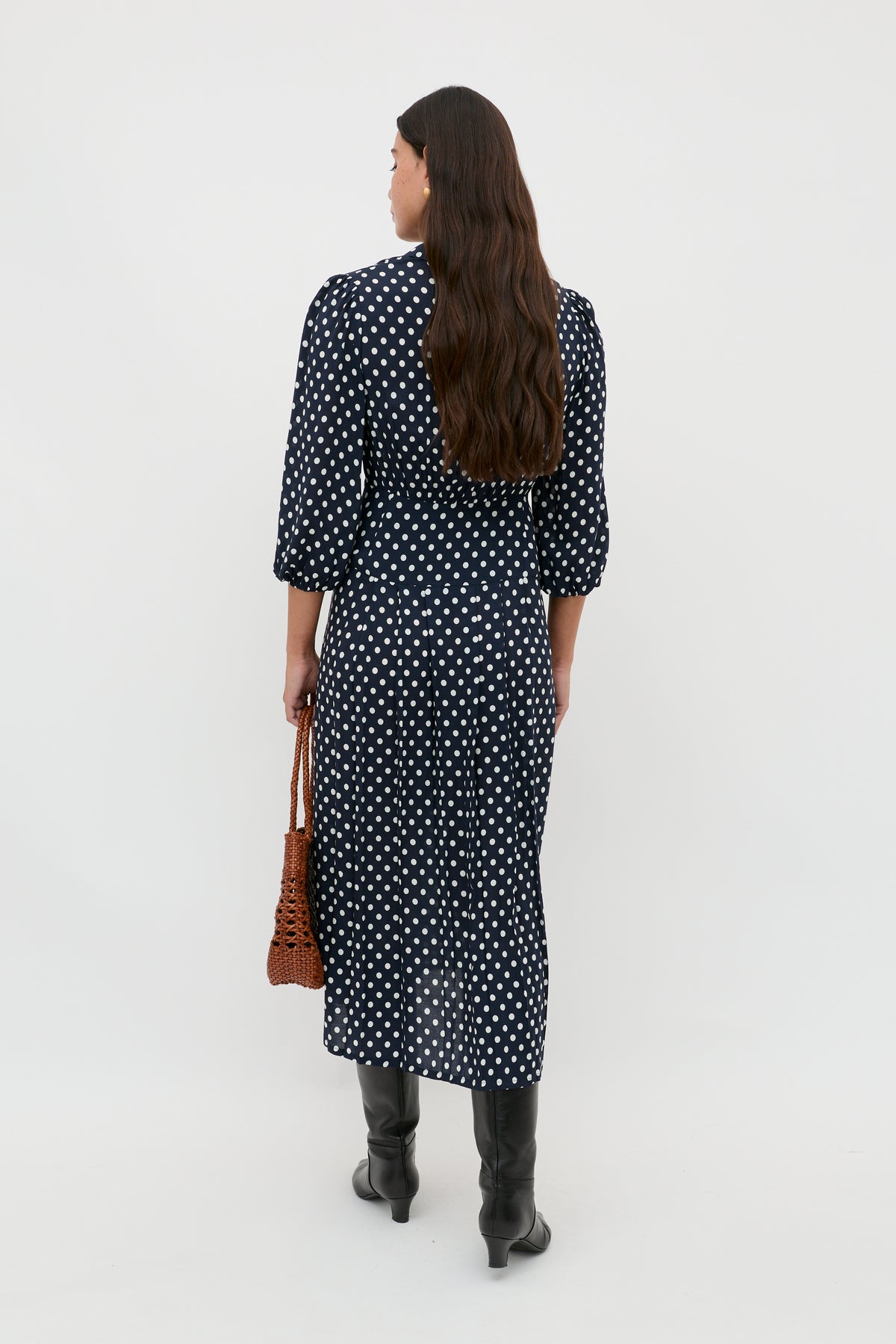 Izzy Shirt Dress in Runway Spot Navy | RIXO USA Izzy Shirt Dress in Runway Spot Navy | RIXO USA