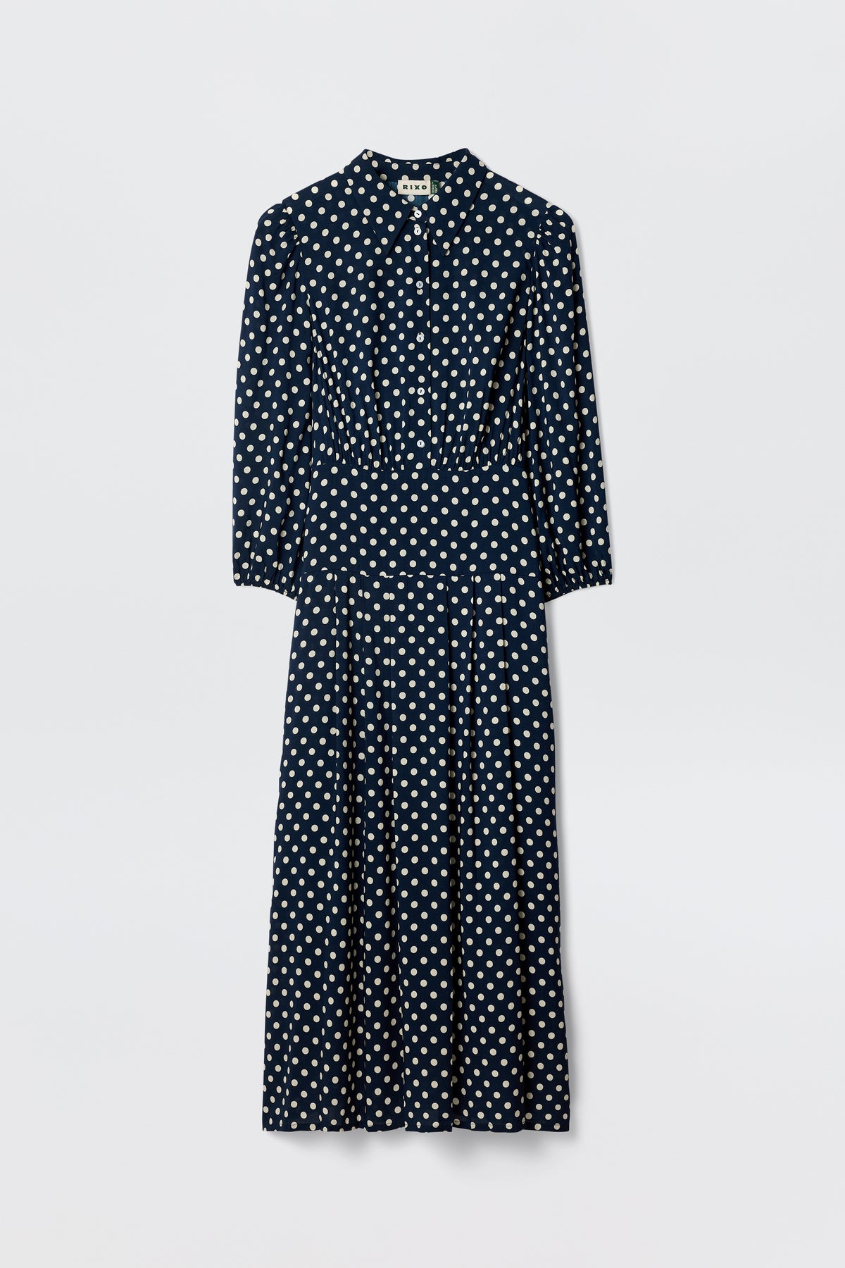 Izzy Shirt Dress in Runway Spot Navy | RIXO USA Izzy Shirt Dress in Runway Spot Navy | RIXO USA