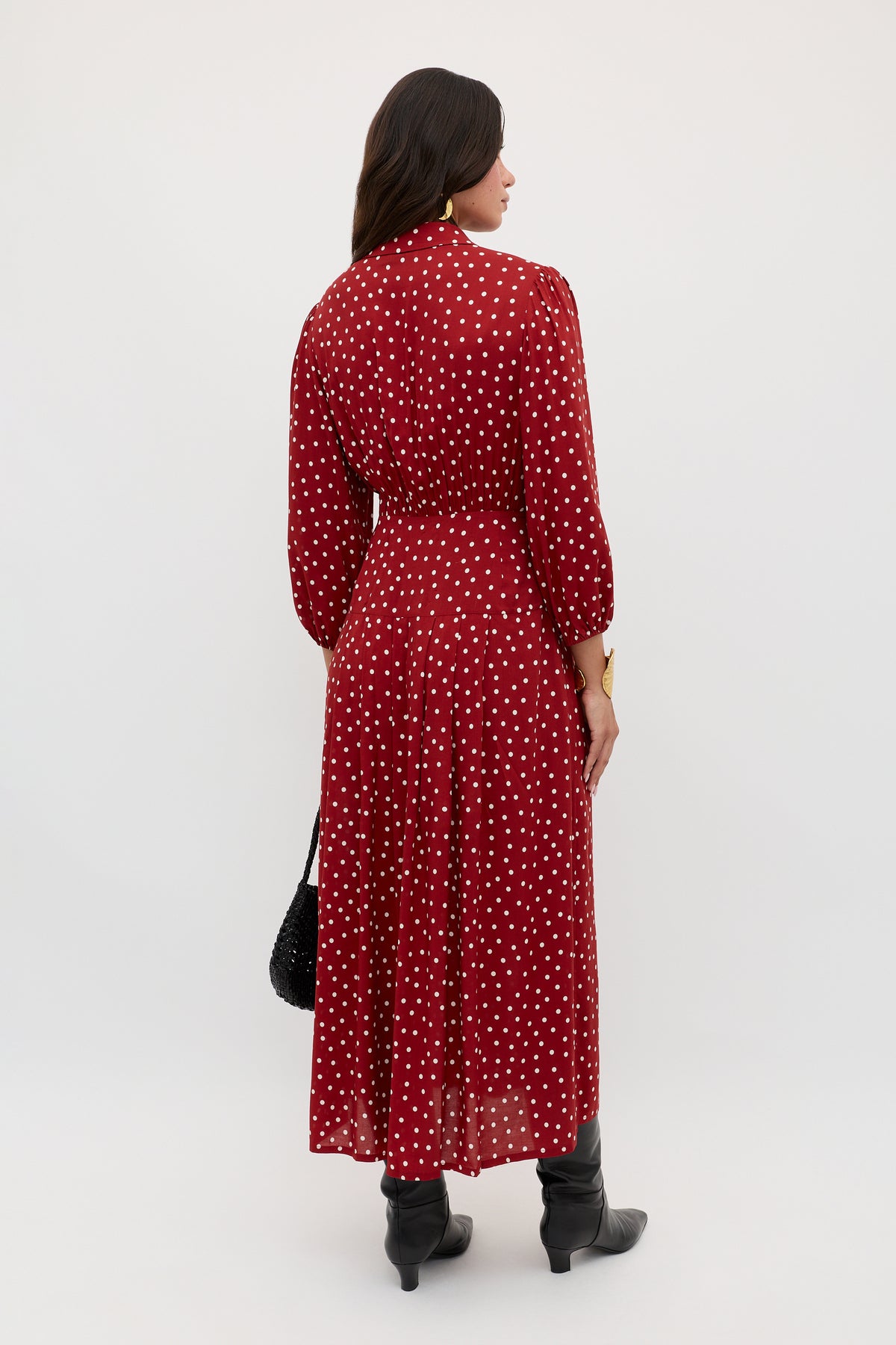 rixo shirt dress RIXO Izzy Shirt Layla Dot Red