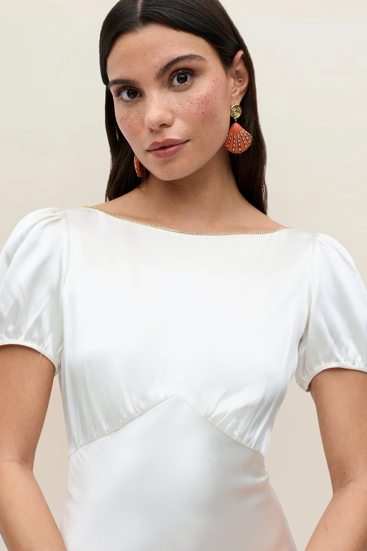 crepe back satin wedding dress Azazie Caymus Wedding Dress