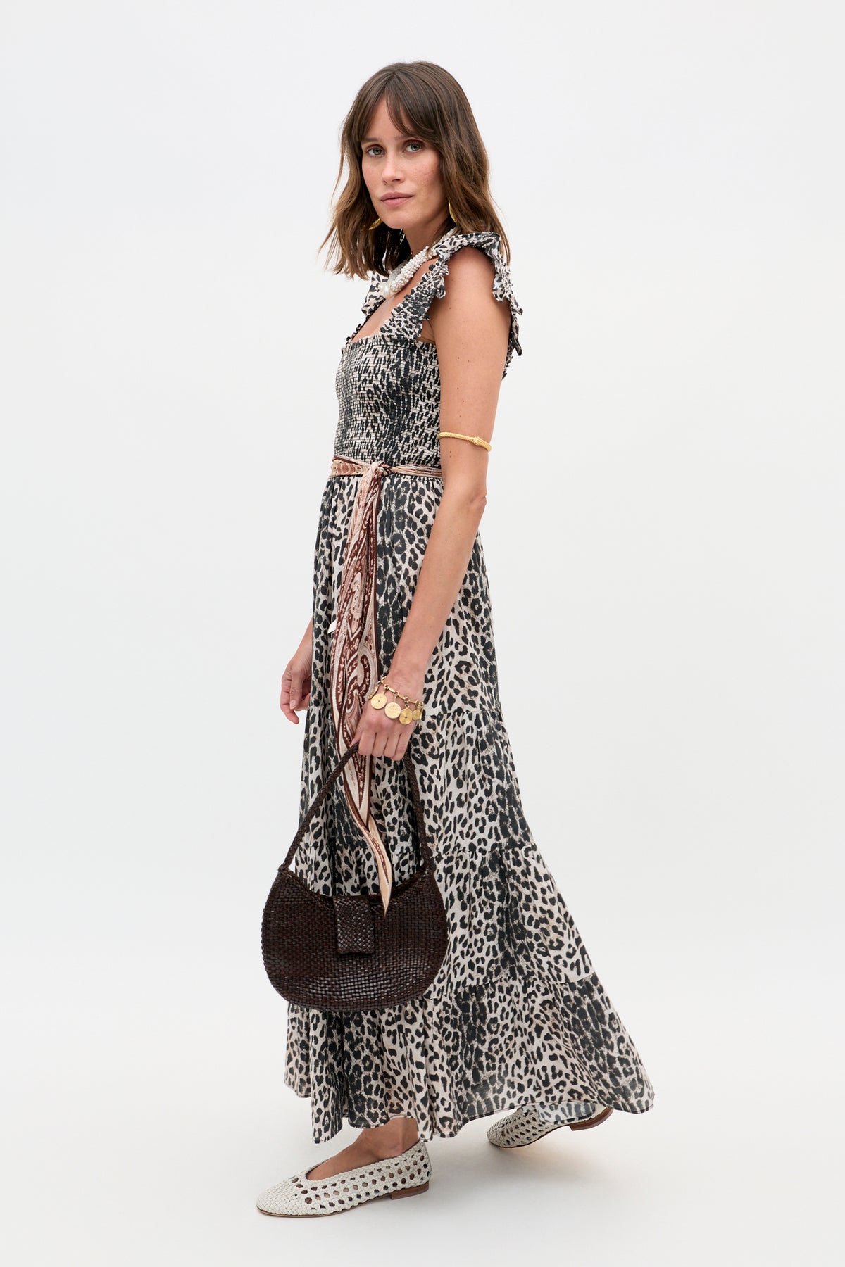 kendall cotton midi dress Baltic Born Womens Kendall Midi Dress | Cream Multi Floral
