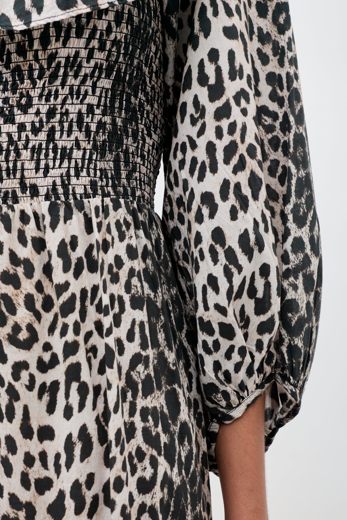 cotton on leopard dress Elkie Leopard Cotton Dress - Oatmeal