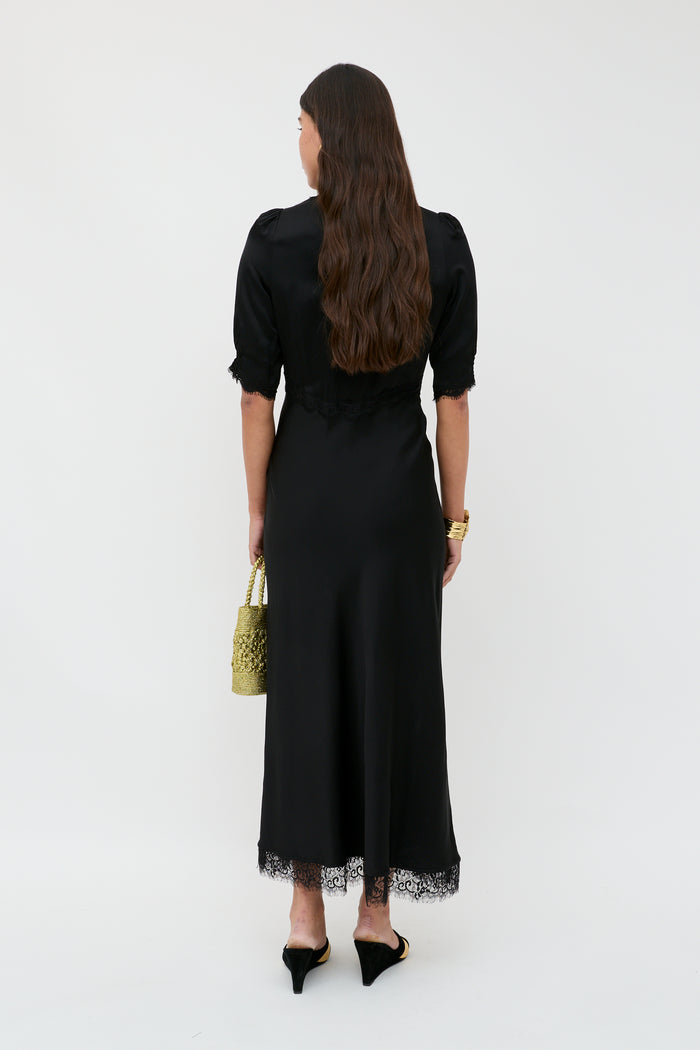 Angalina 7 8 Knit Dress Black
