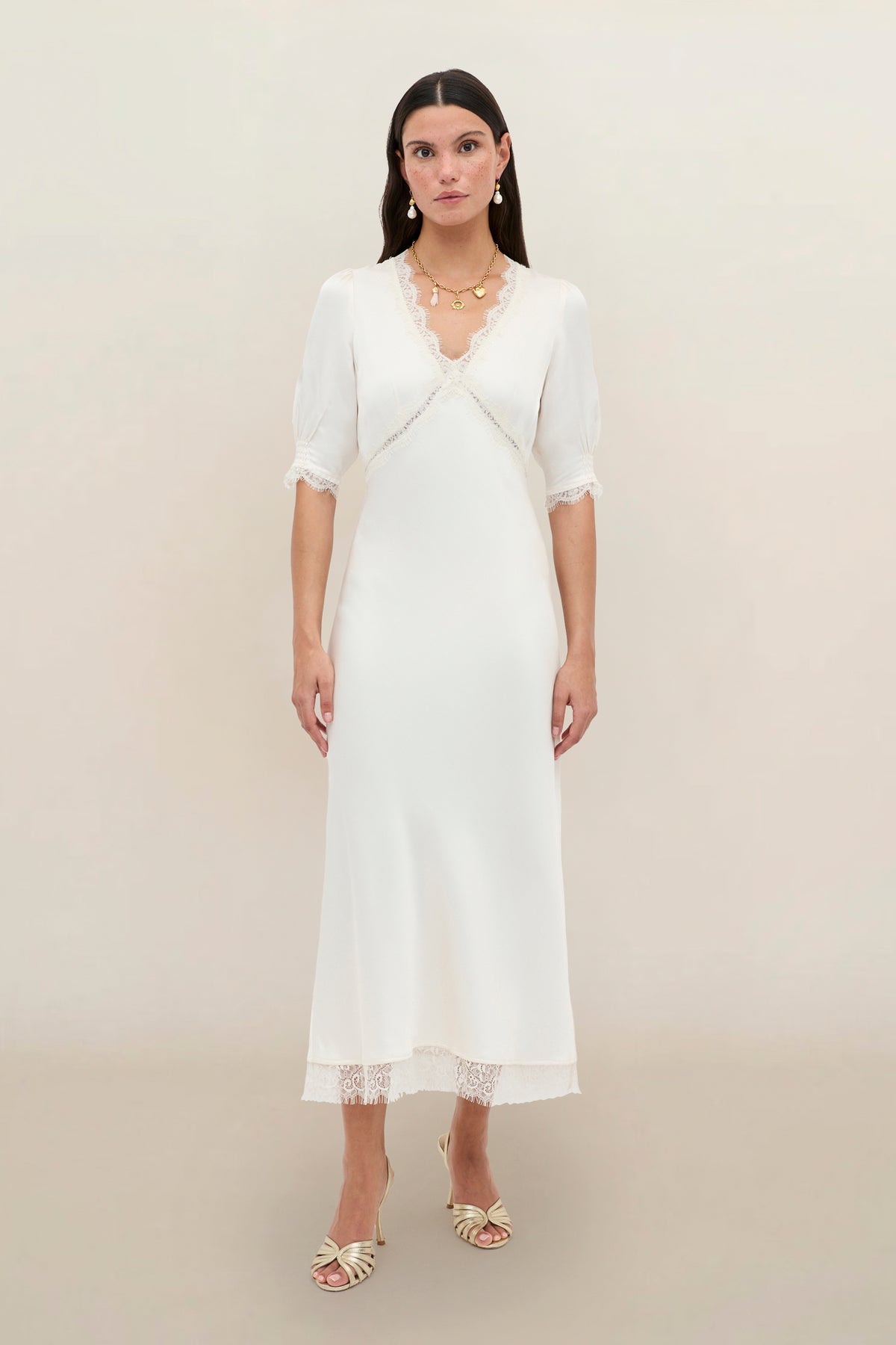 RIXO Bridal Annina Satin Midi