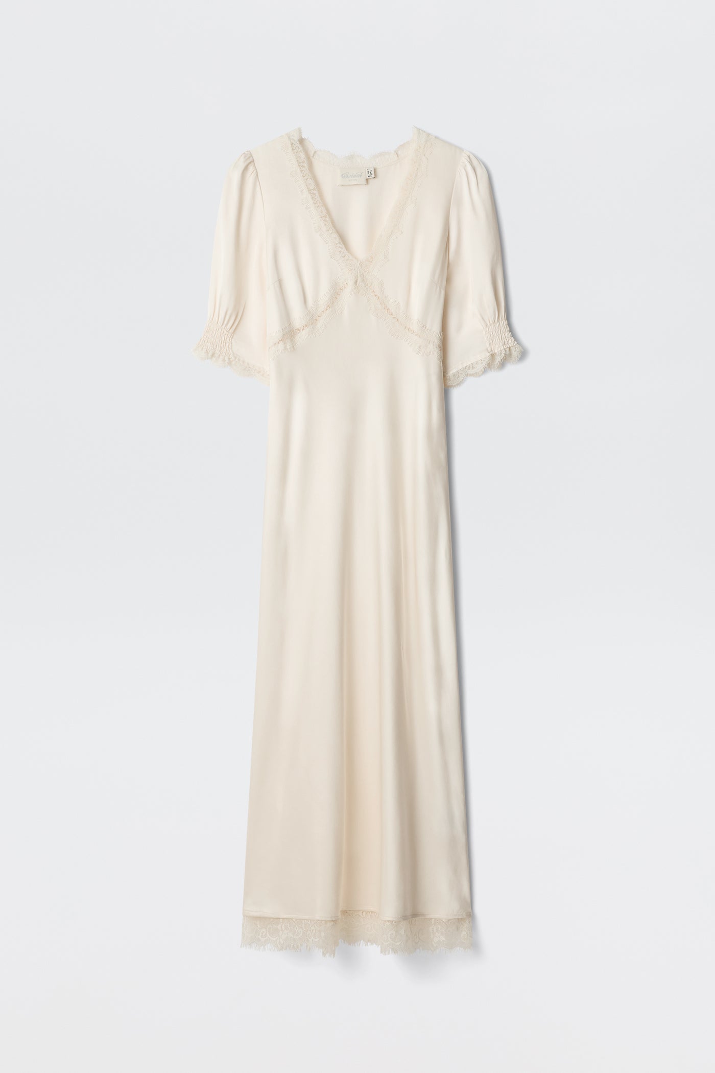 rixo annina midi dress Rixo Annina Lace-Embellished Satin Midi Dress - Green - 40% Off