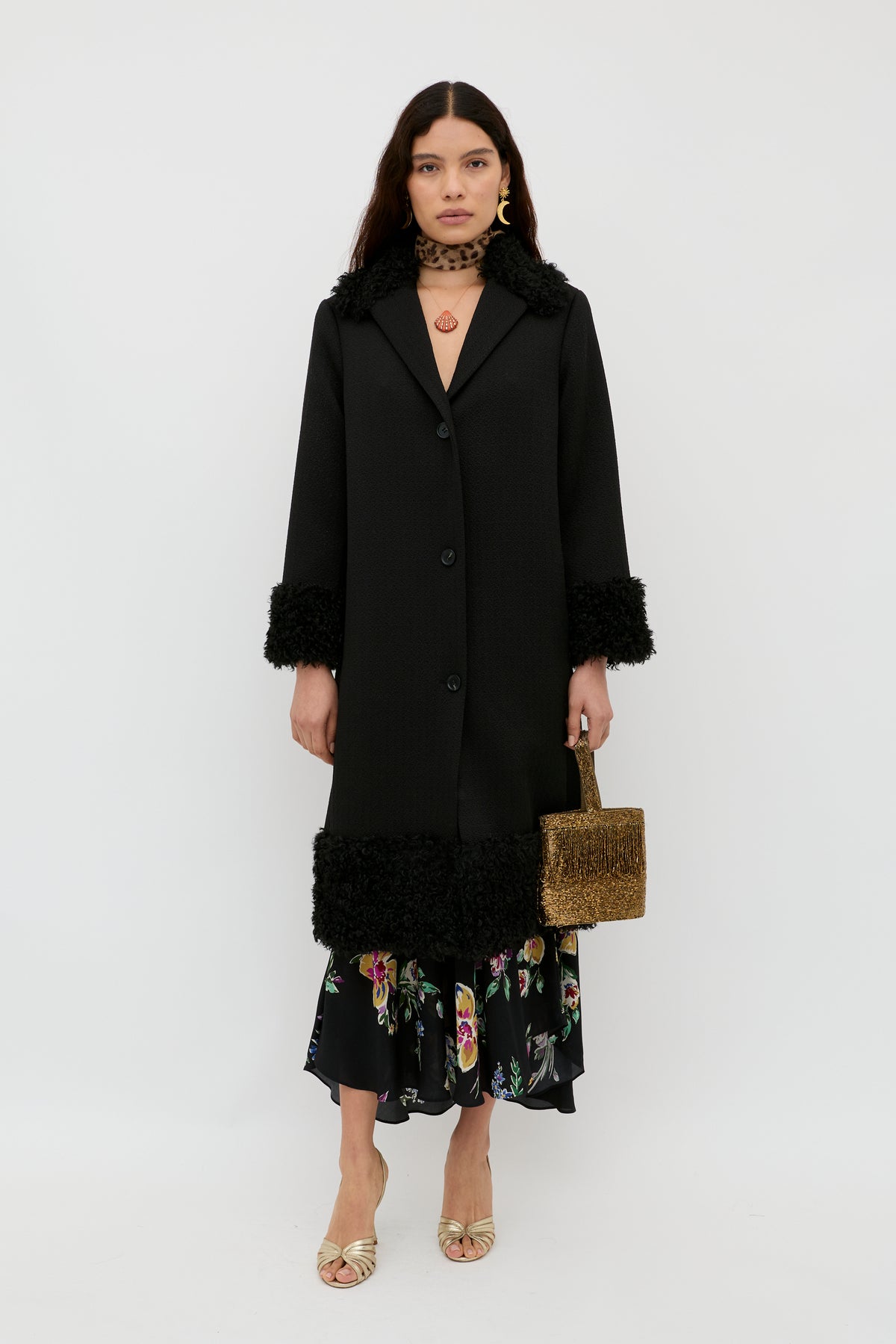 Trula Midi Dress in Vintage Bloom Black