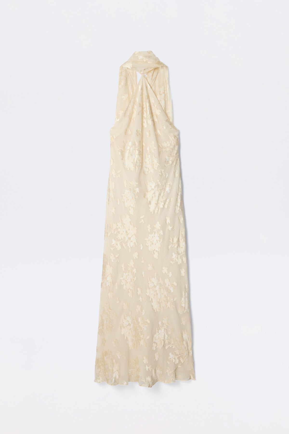 Hayley Silk-Satin Devor Dress in Bouquet Devor Cream | RIXO USA Hayley Silk-Satin Devor Dress in Bouquet Devor Cream | RIXO USA