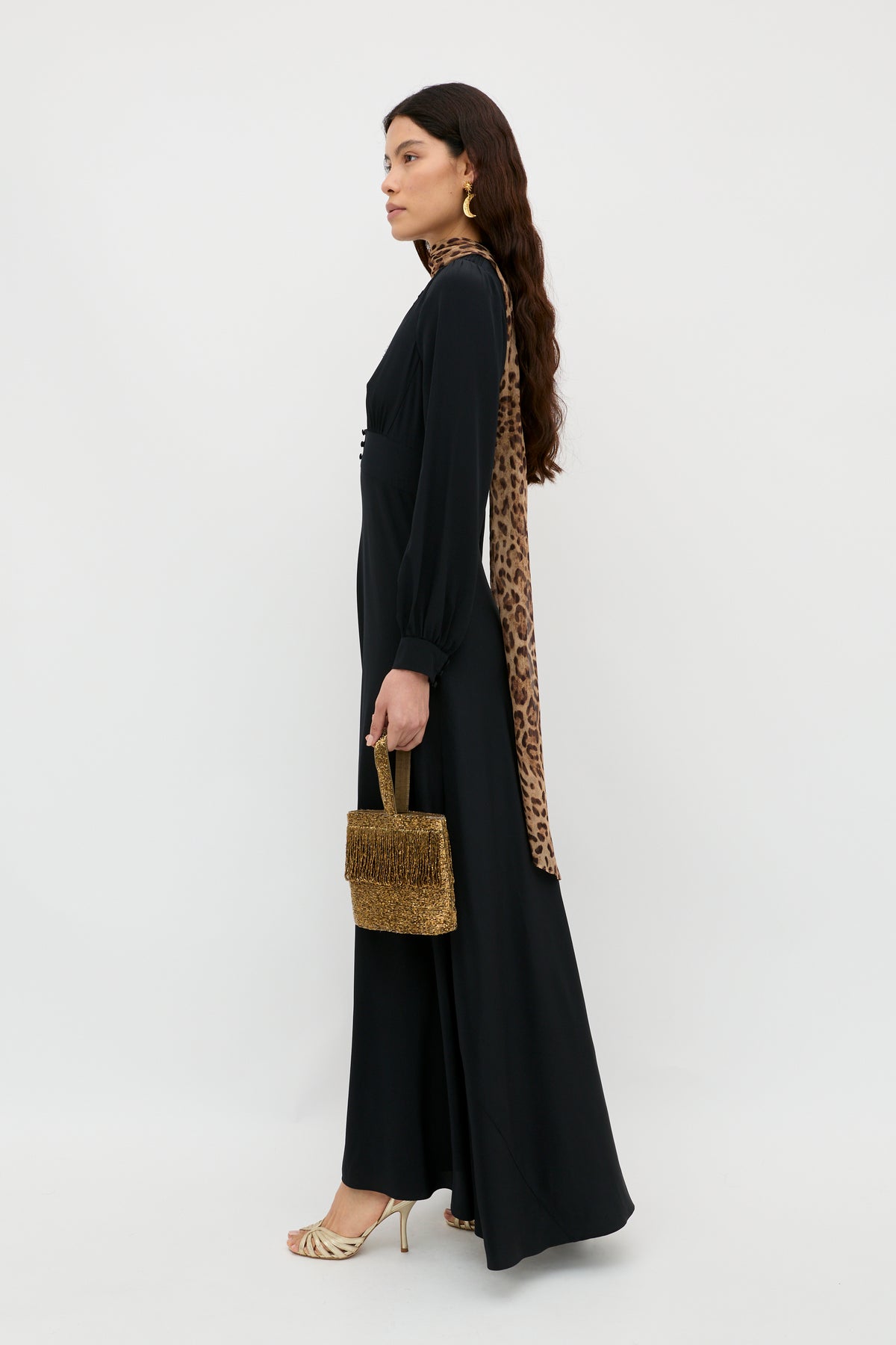 RIXO Emory Silk Black
