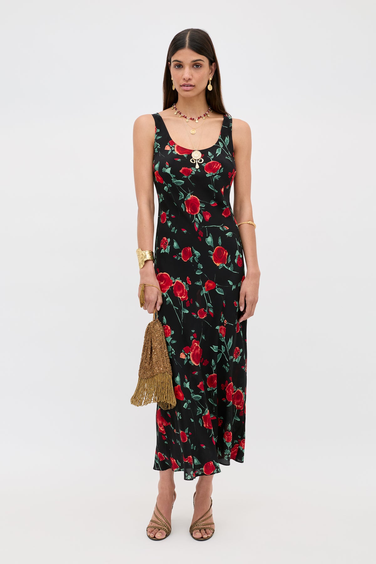 black rabbit rose dress code Bondi Silk Midi in Claudia Size:12T collection/vestidoinvitada Turn heads at the