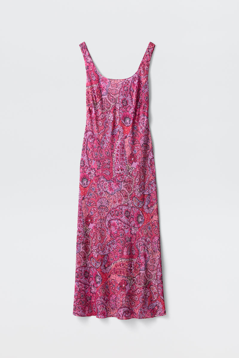 rixo bondi silk midi dress Bondi Silk Midi Dress in Purple Ikat Bloom Lilac