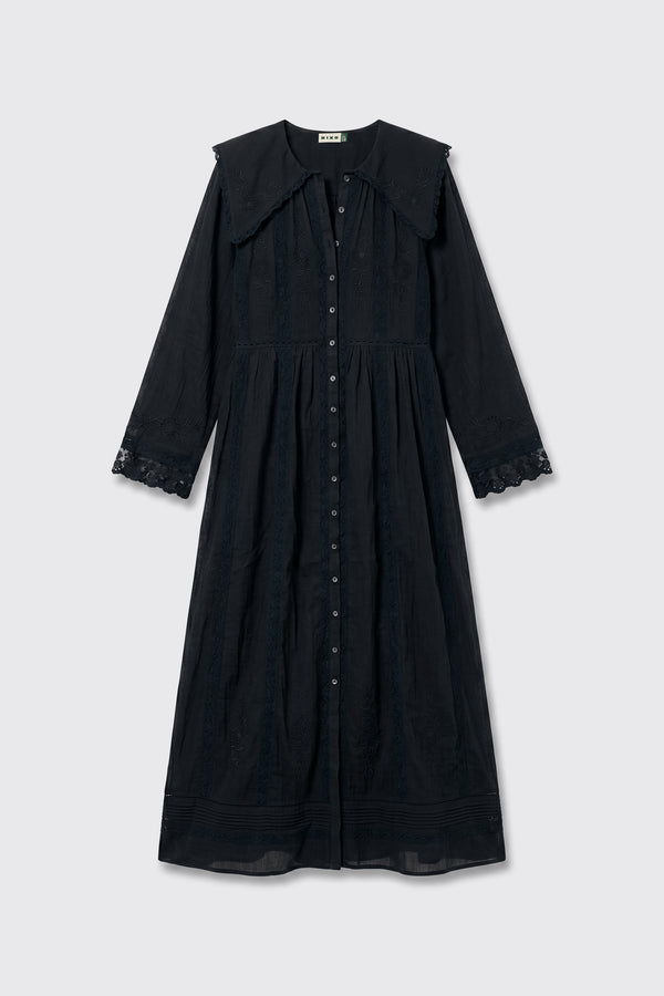 Silvi - Bud Trail Embroidery Black