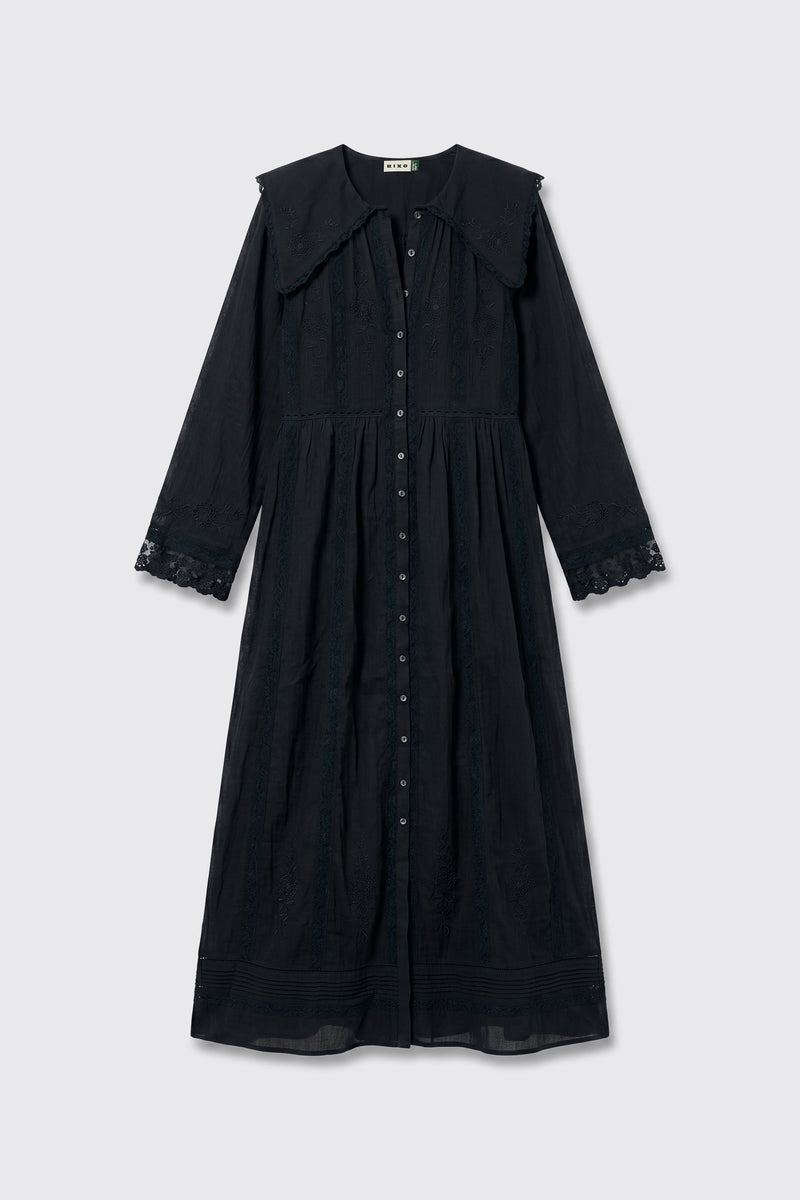 Silvi - Bud Trail Embroidery Black