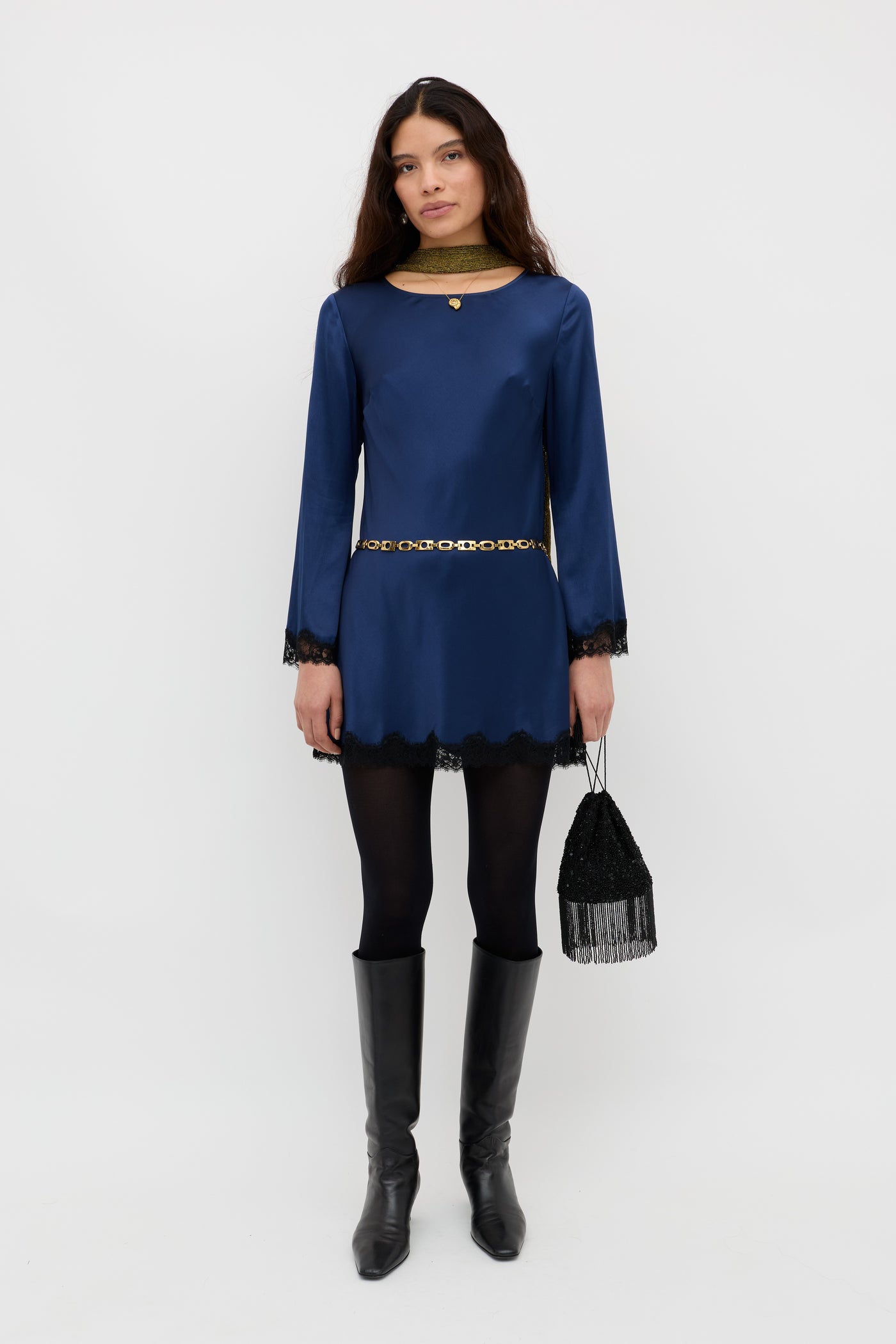 Ridley Mini Dress in Midnight Navy | RIXO USA Ridley Mini Dress in Midnight Navy | RIXO USA