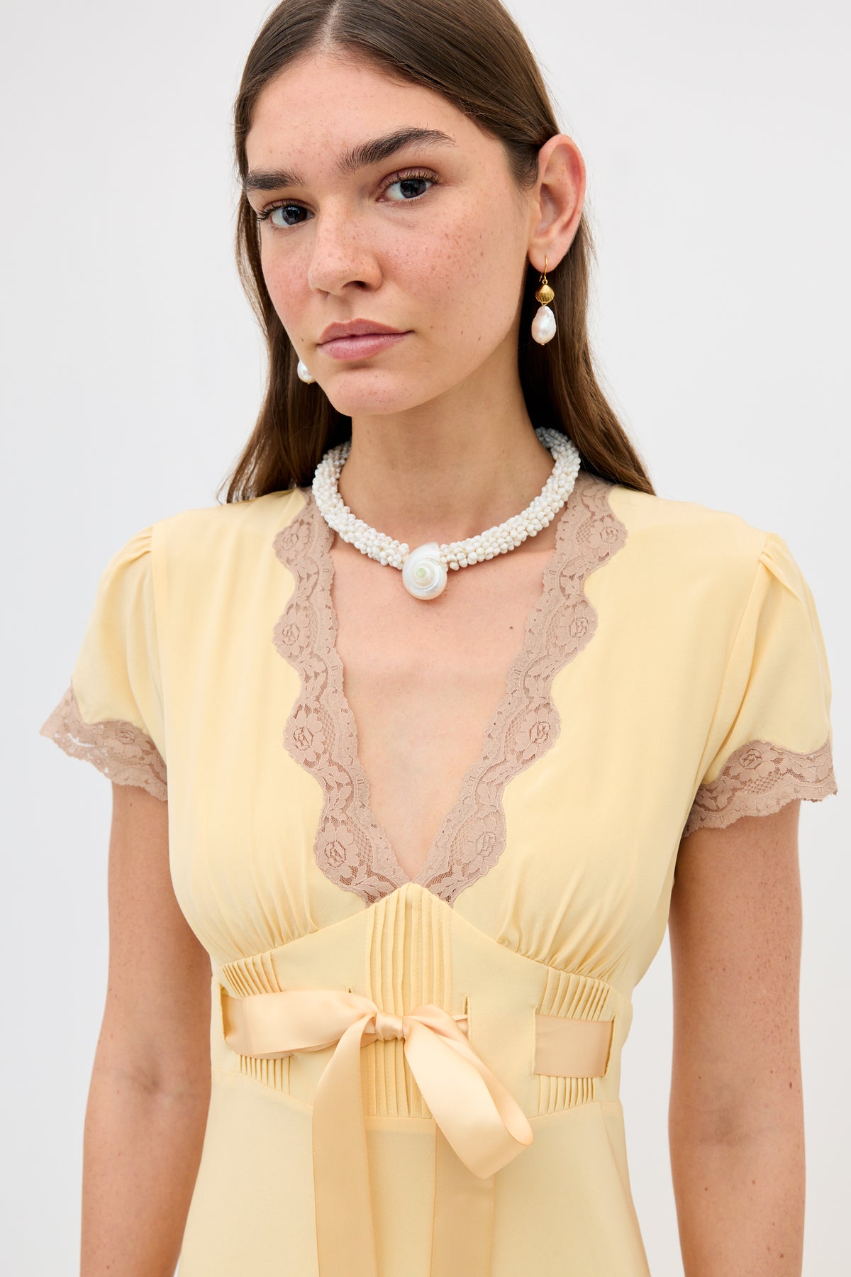 Marlice Silk Midi Dress in Butter Yellow | RIXO USA Marlice Silk Midi Dress in Butter Yellow | RIXO USA
