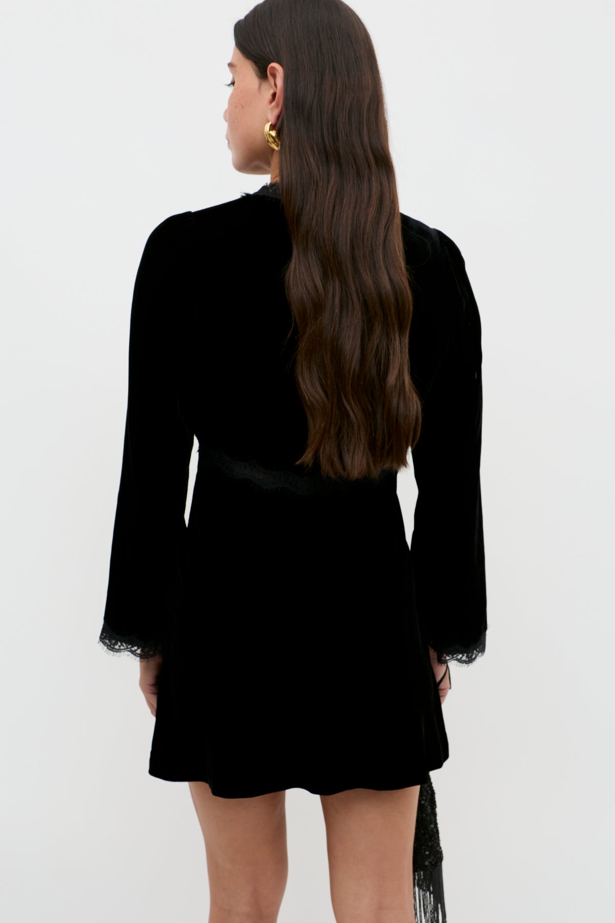 RIXO Macie Silk-Velvet Mini Black RIXO Macie Silk-Velvet Mini Black