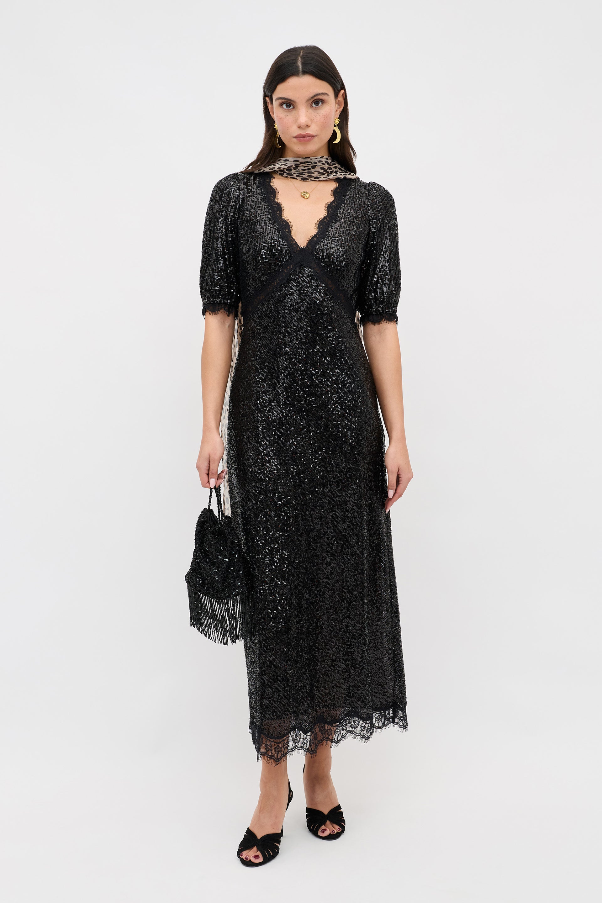 verena velvet detail dress Sample Terracotta Aurora this one Verena Sequinned Maxi Dress in